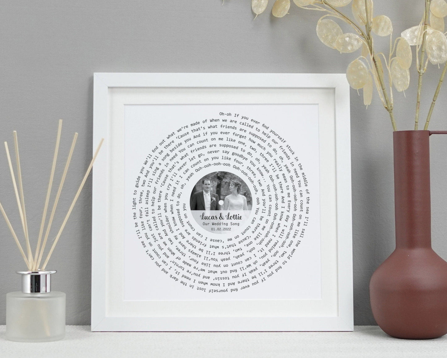 Custom song lyrics print