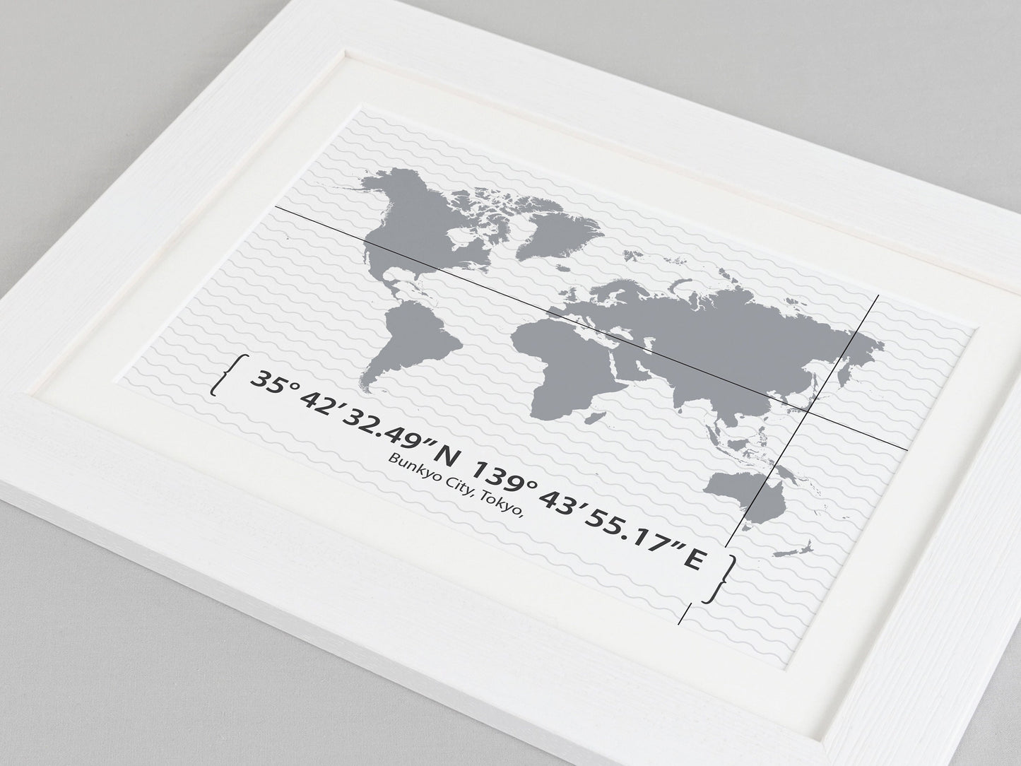Personalised coordinates print