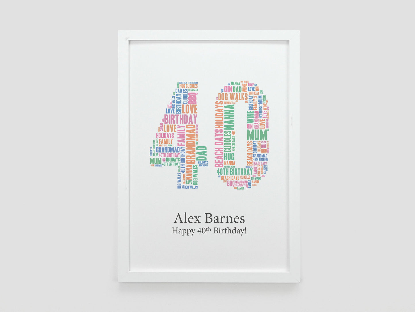 Personalised Word Number