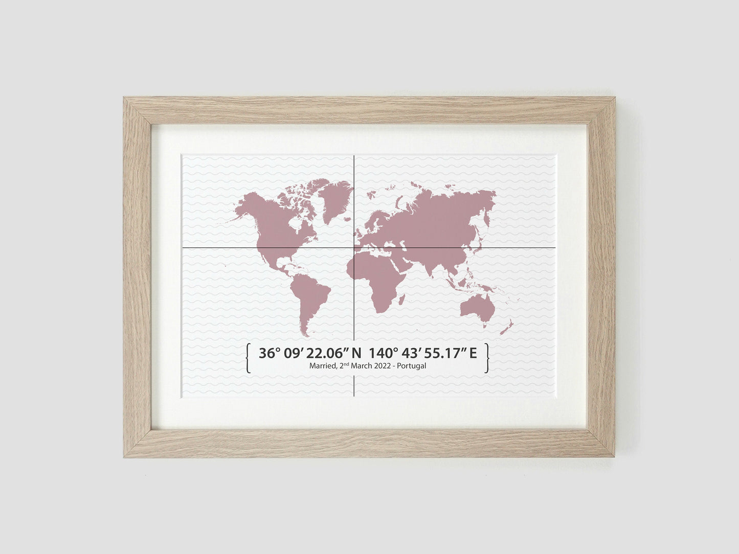 Personalised coordinates print