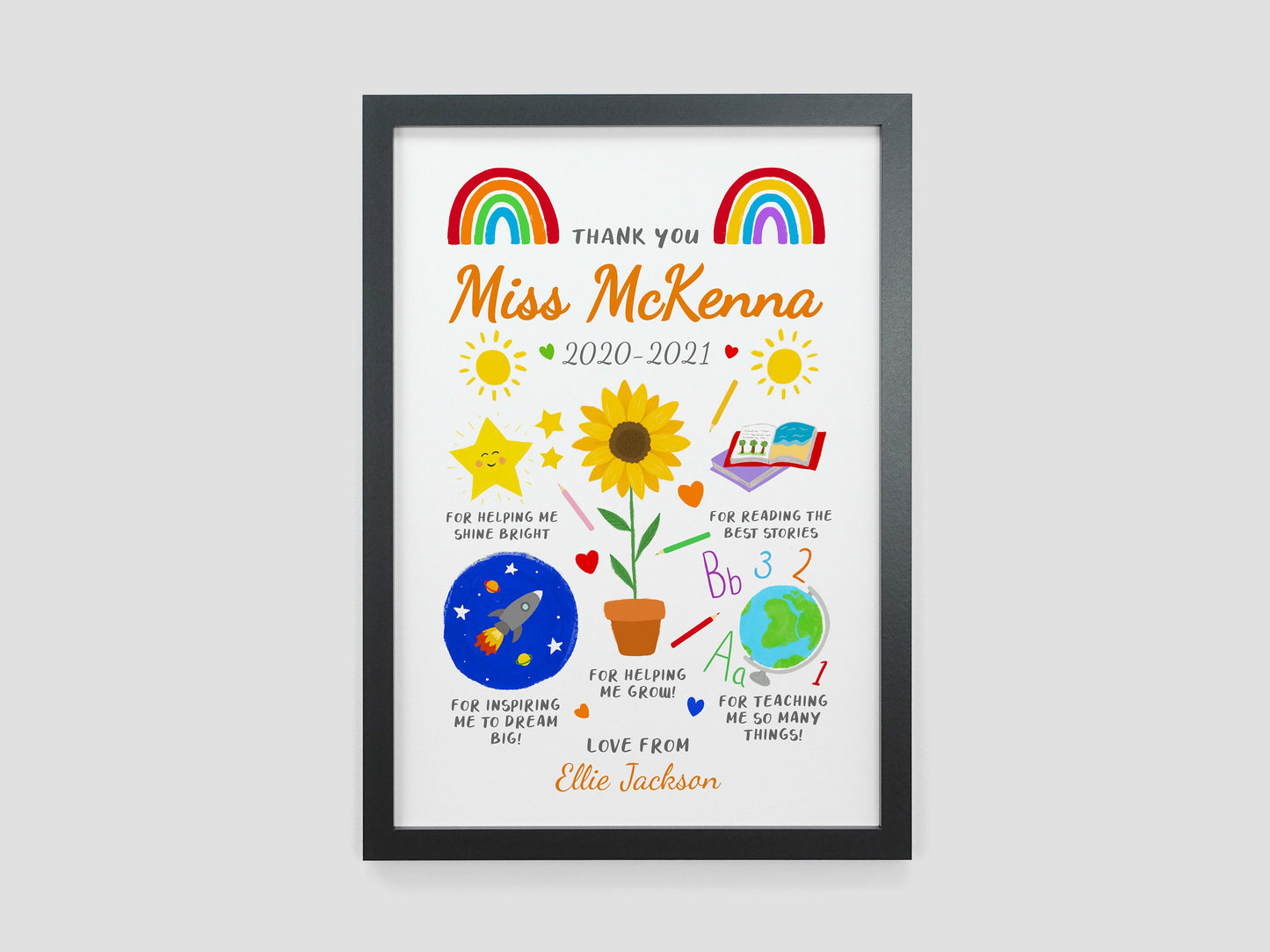 Nursery, School or Teacher personalised thank you gift