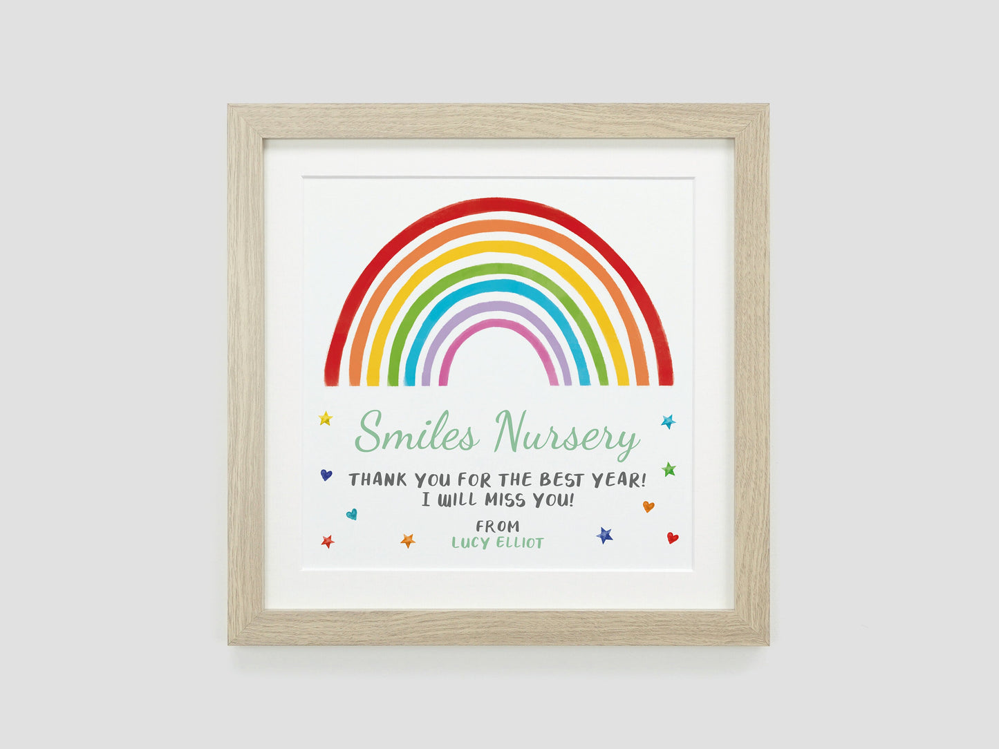 Thank you nursery teacher rainbow gift