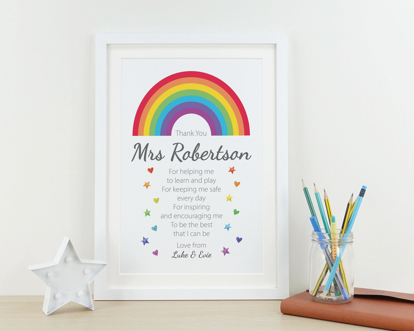 Thank You Teacher Rainbow Gift