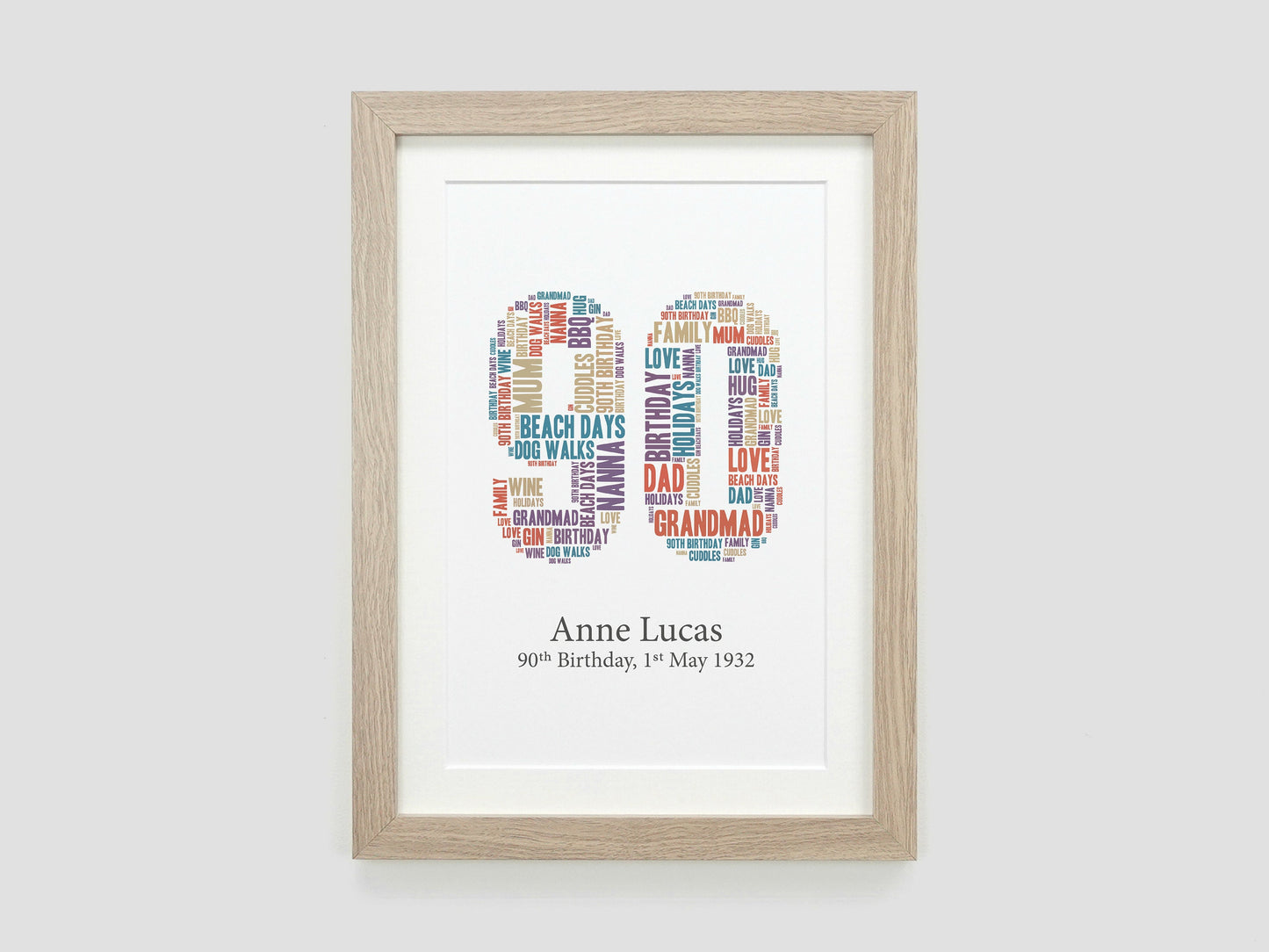 Personalised Word Number