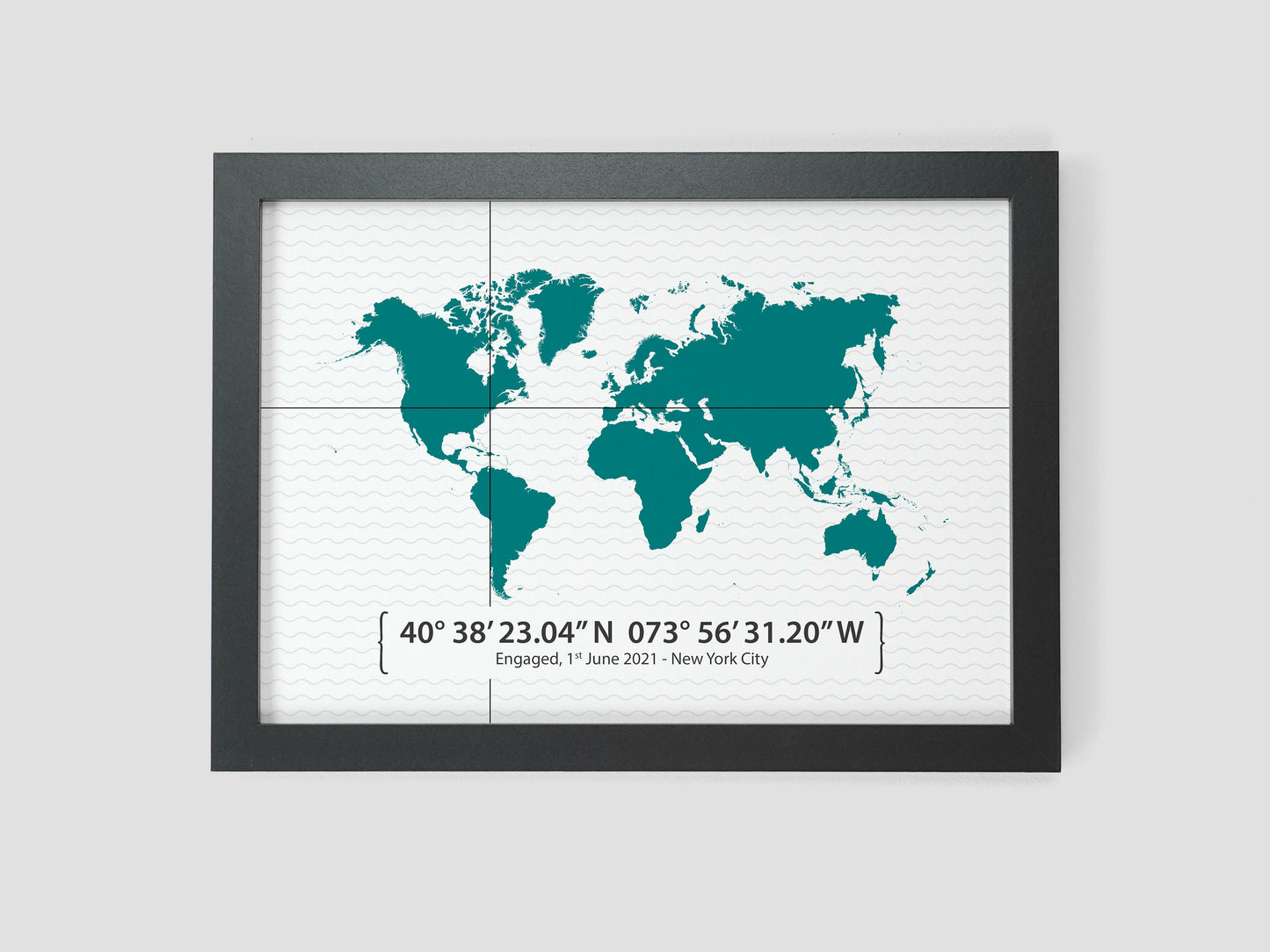 Personalised coordinates print