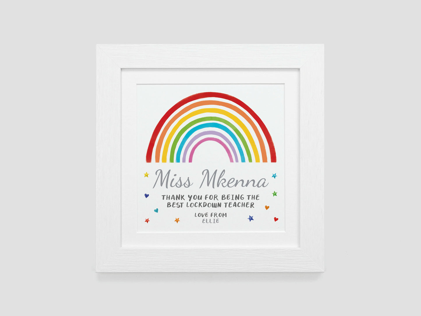 Thank you nursery teacher rainbow gift