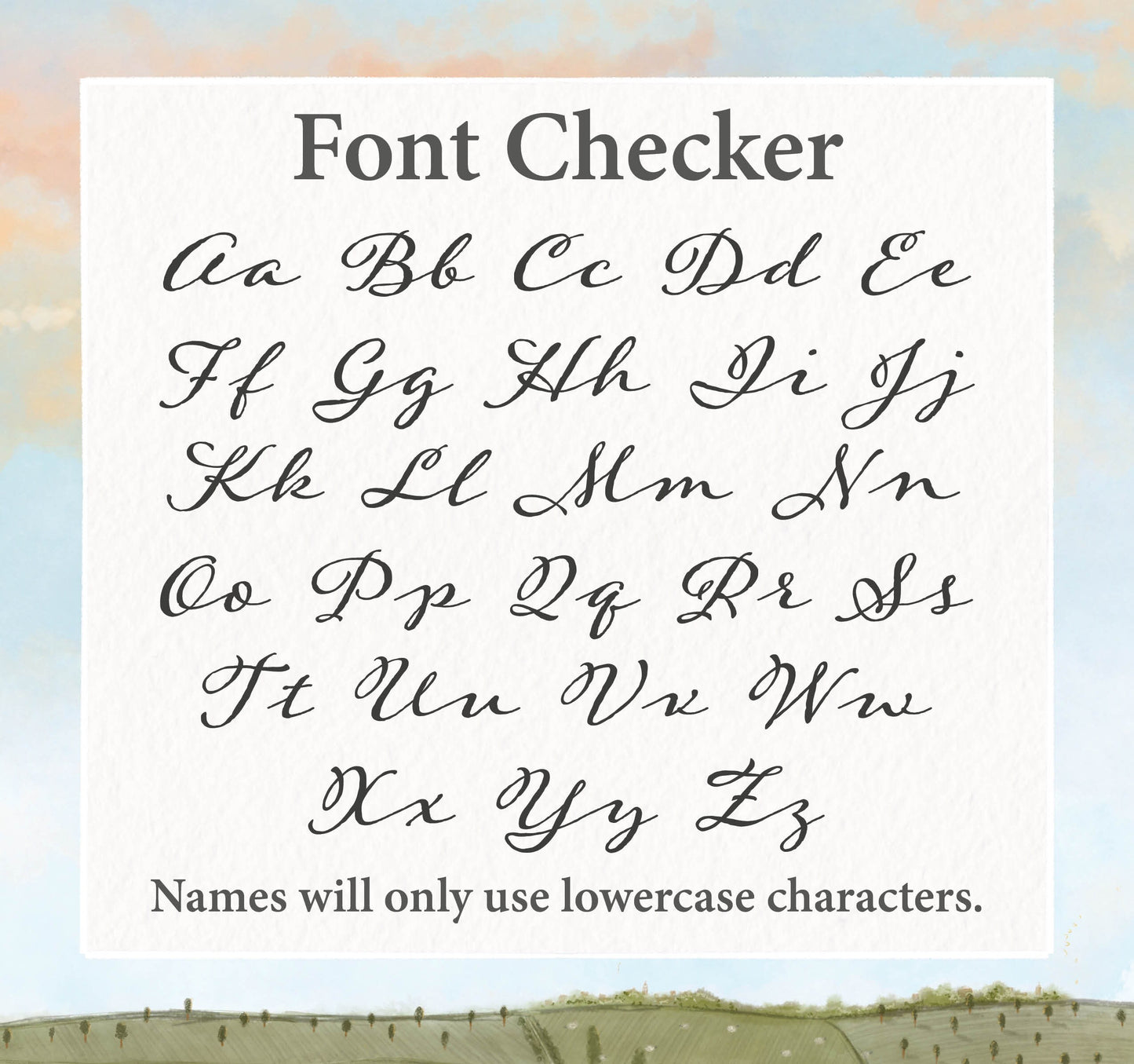 Personalised flower family name print