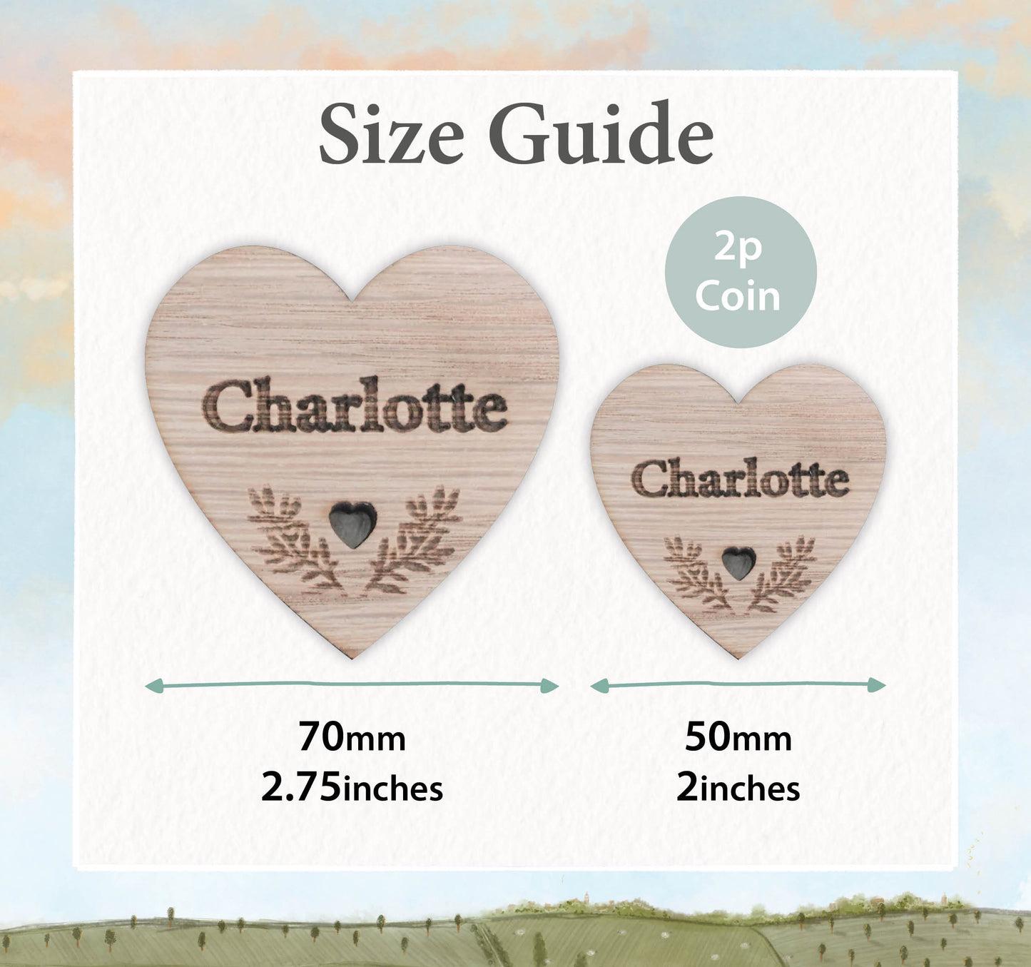 Wooden table place names