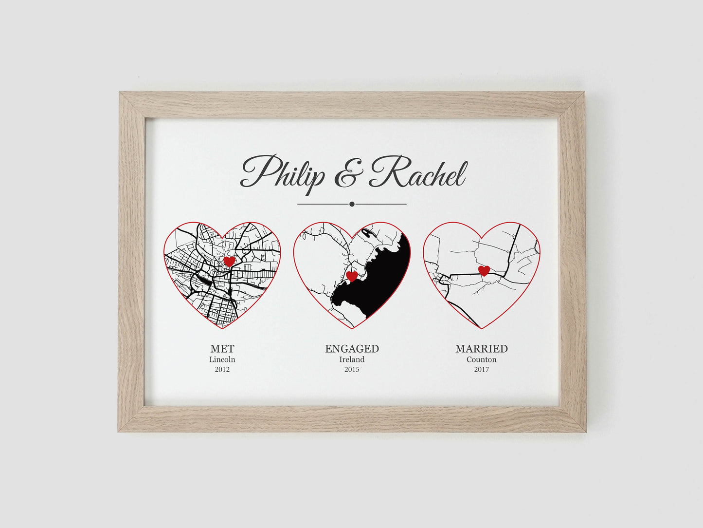 Met Engaged Married heart maps