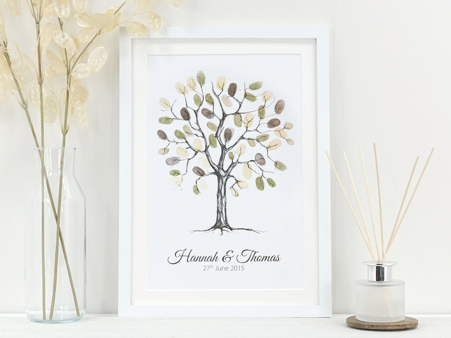 Fingerprint tree alternative wedding guest book