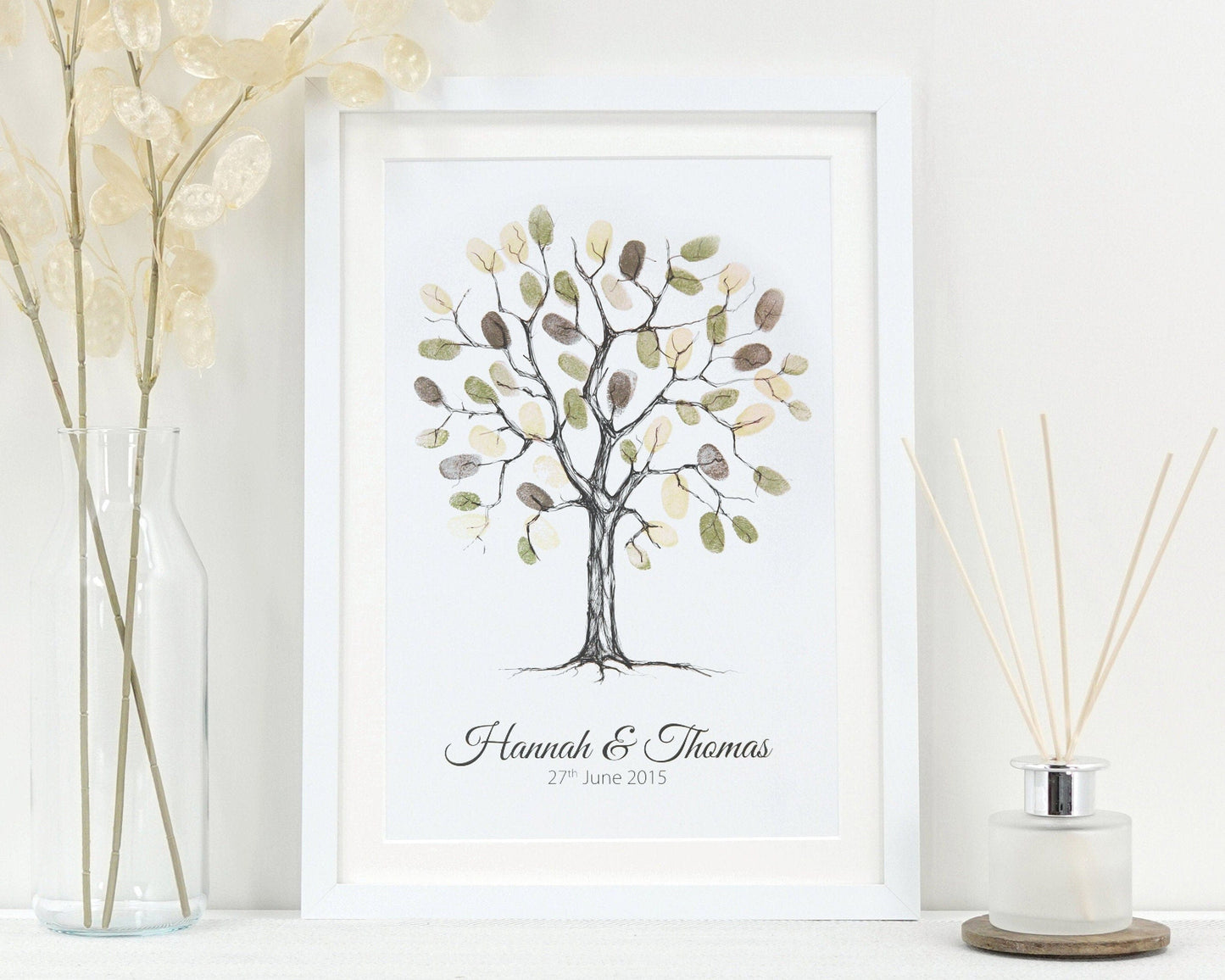 Fingerprint tree alternative wedding guest book