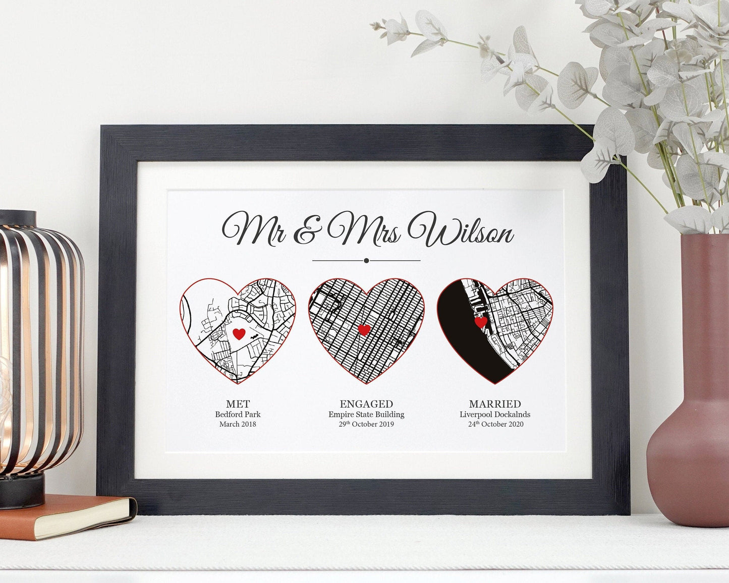 Met Engaged Married heart maps