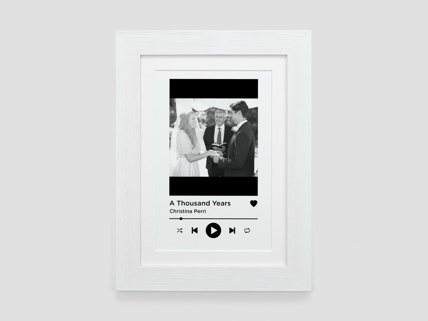 Personalised photo song print
