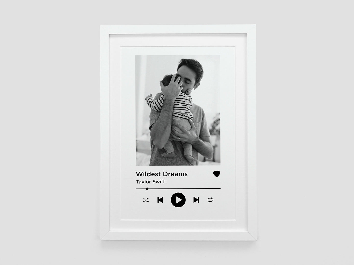Personalised photo song print