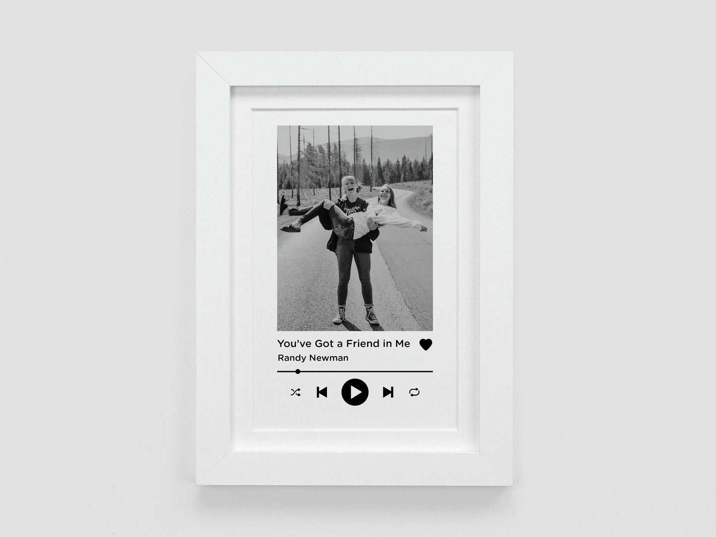 Personalised photo song print
