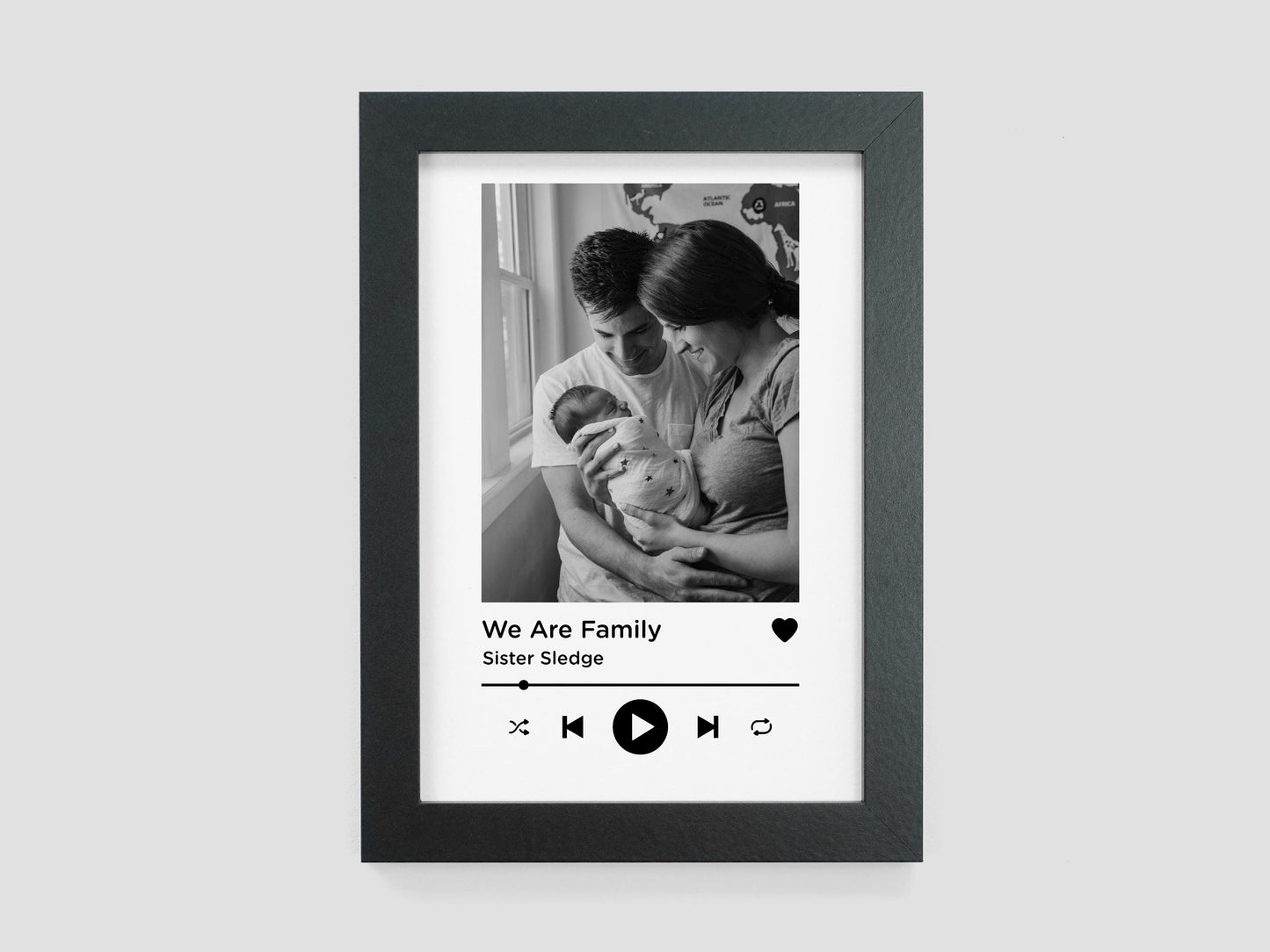 Personalised photo song print