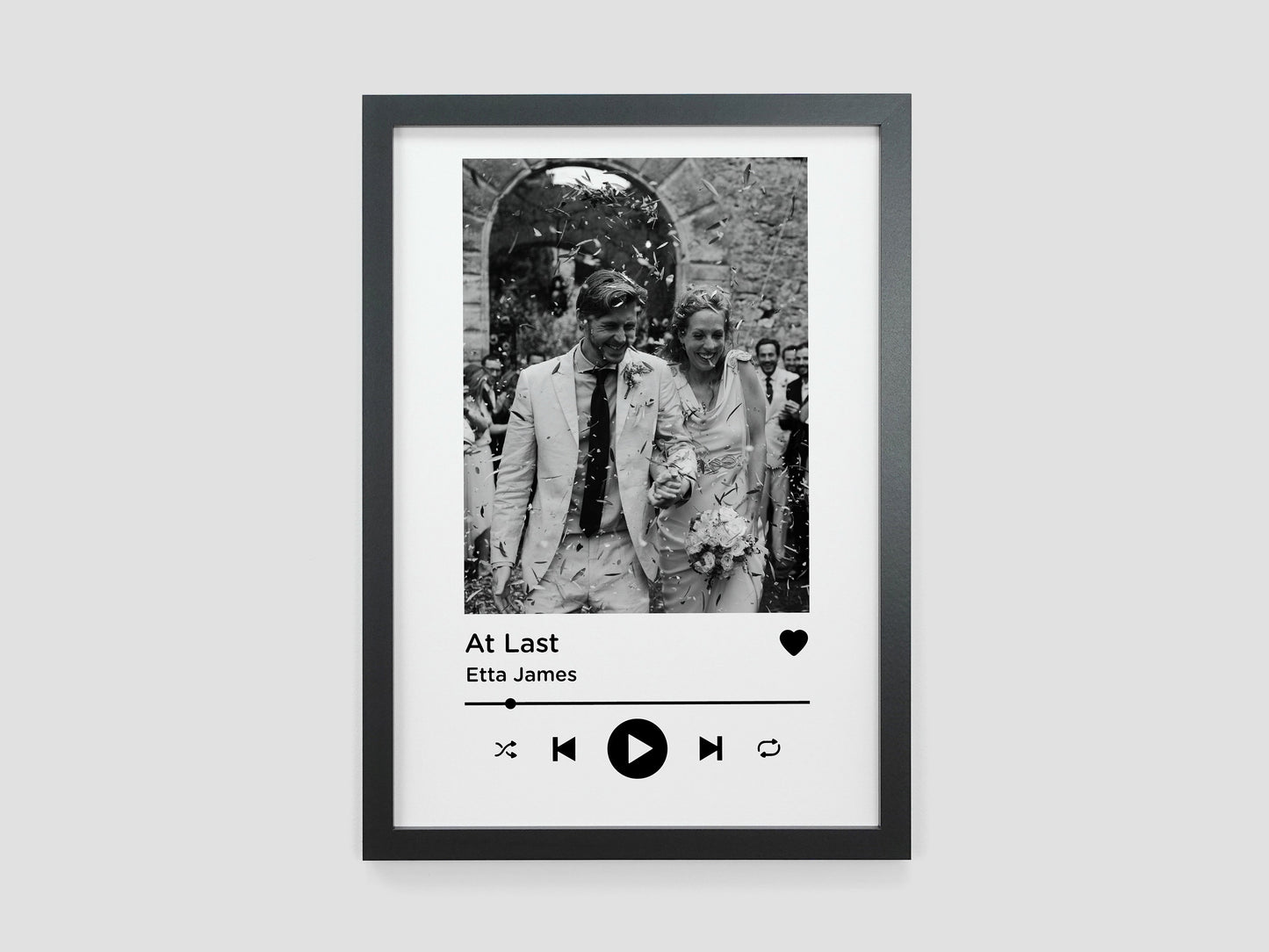 Personalised photo song print