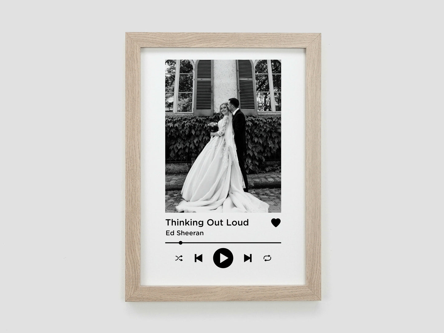 Personalised photo song print