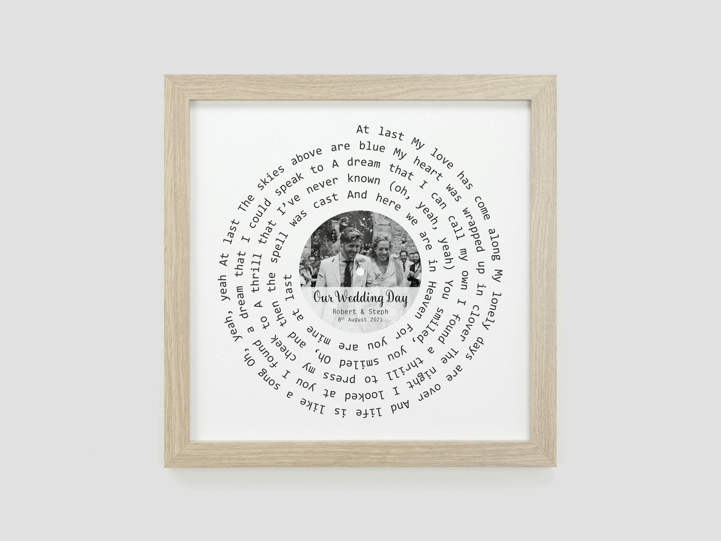Custom song lyrics print