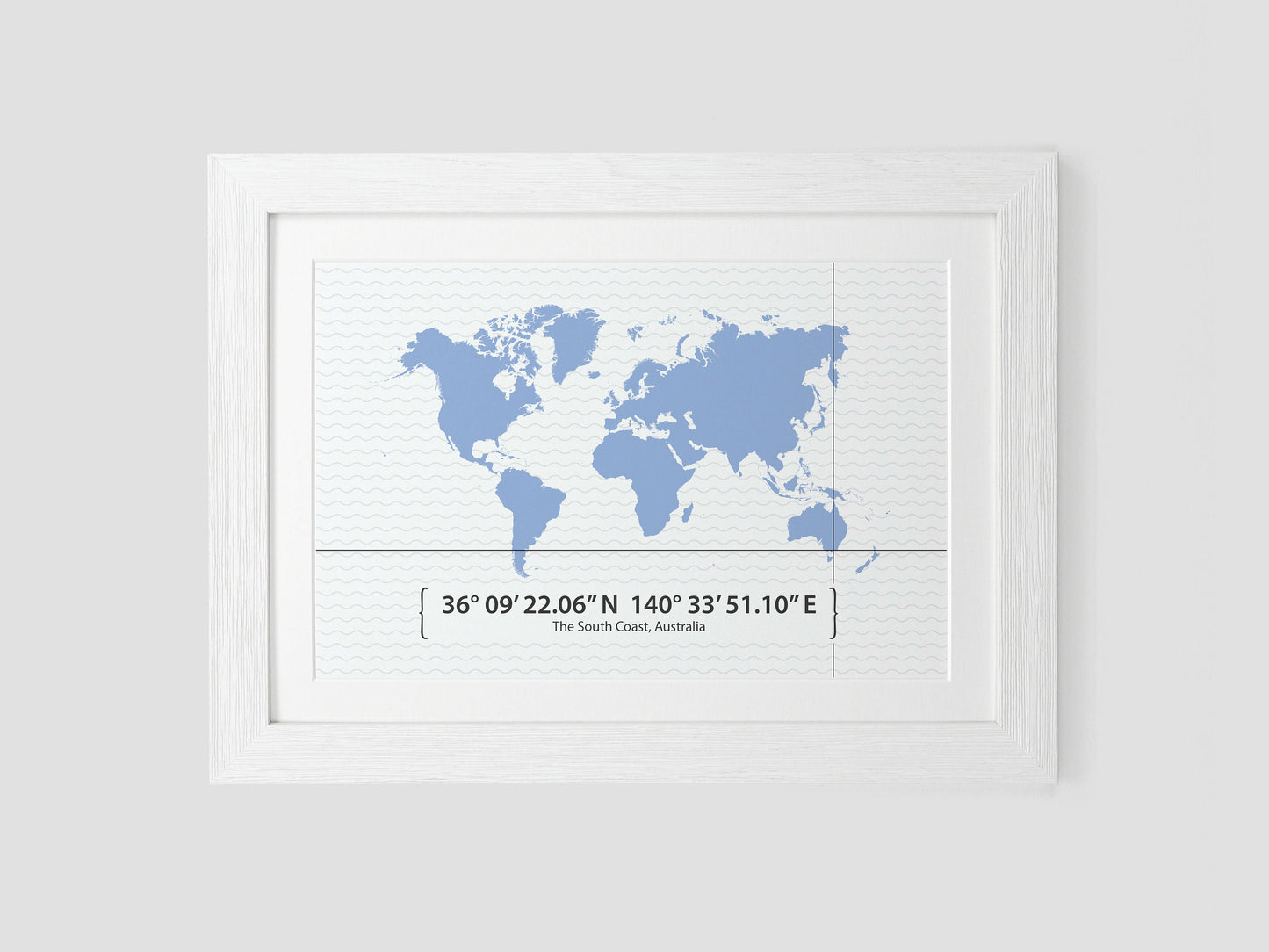 Personalised coordinates print
