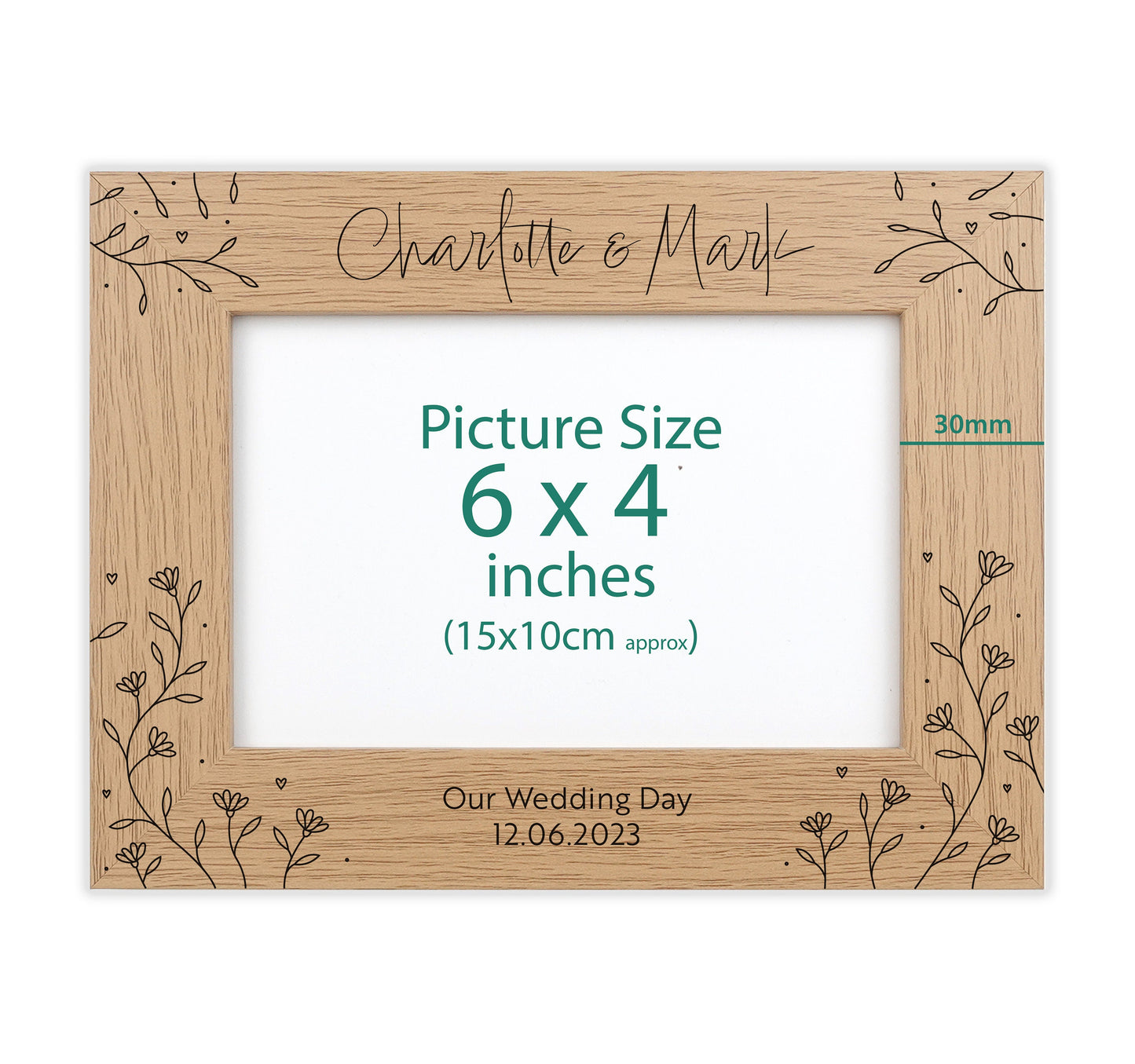 Personalised engraved photo frame VA185
