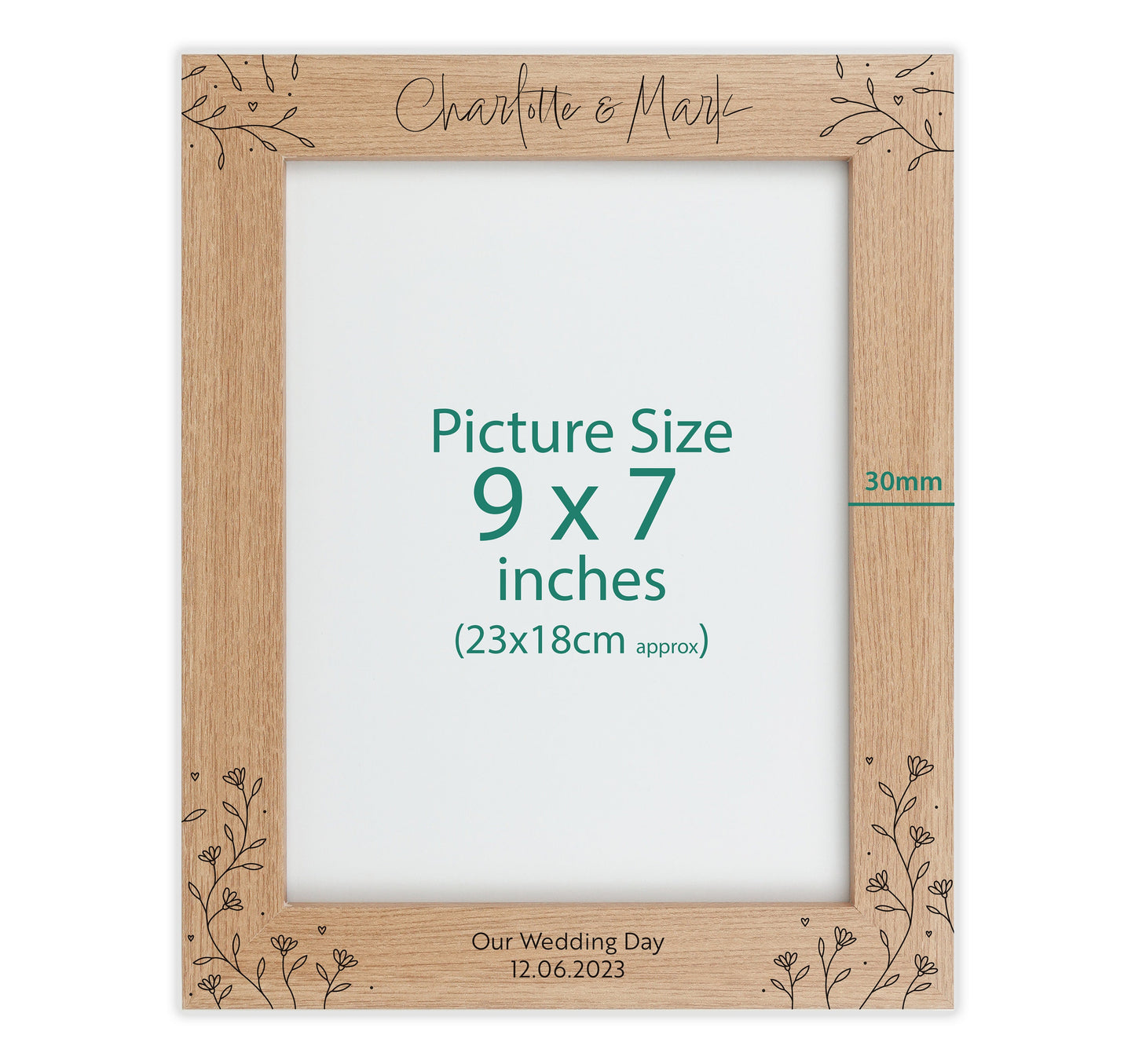Personalised engraved photo frame VA185