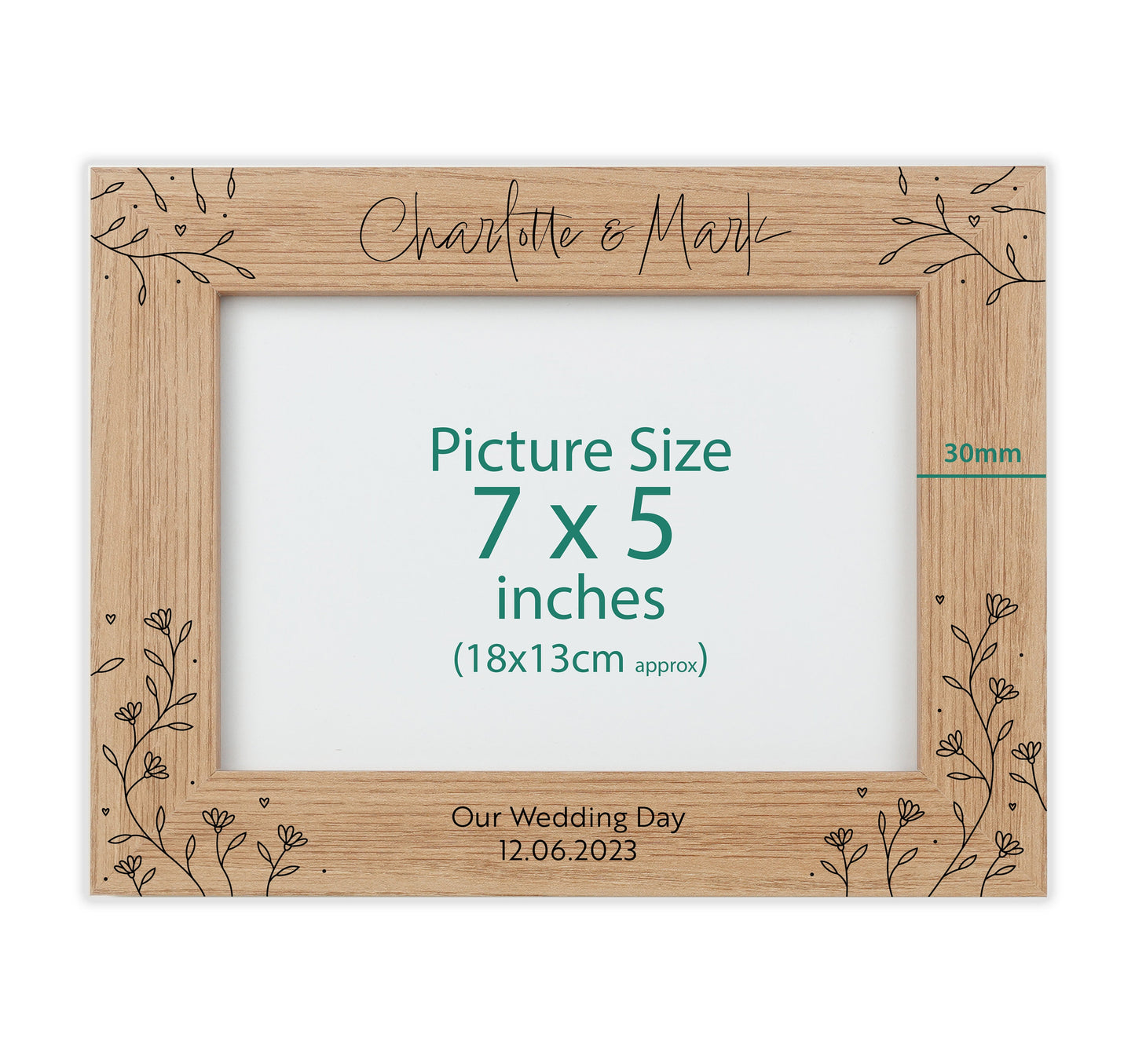 Personalised engraved photo frame VA185
