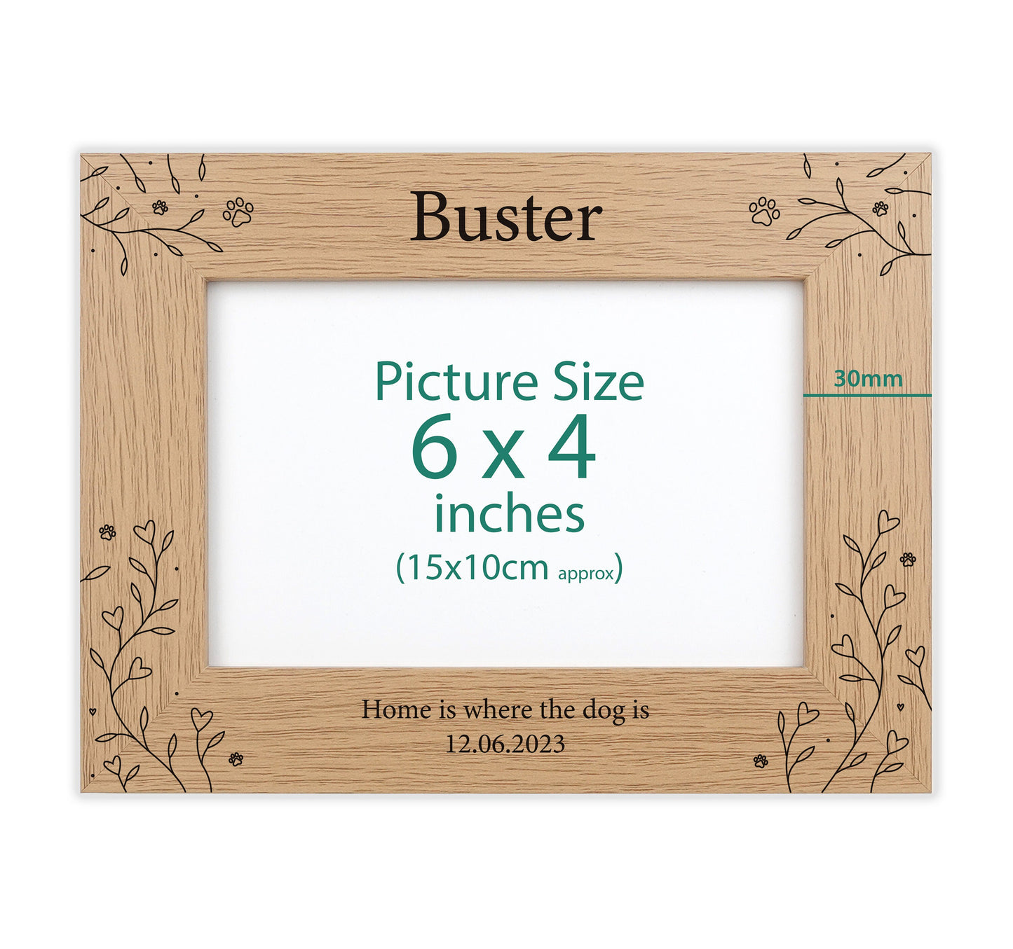 Personalised engraved photo frame VA220