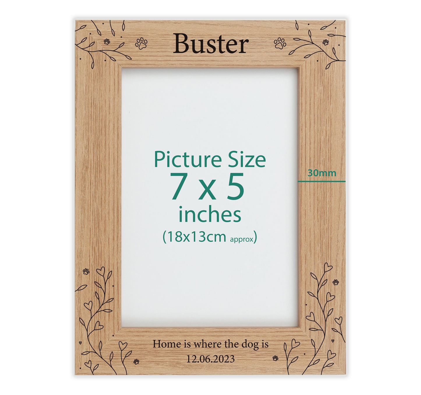 Personalised engraved photo frame VA220