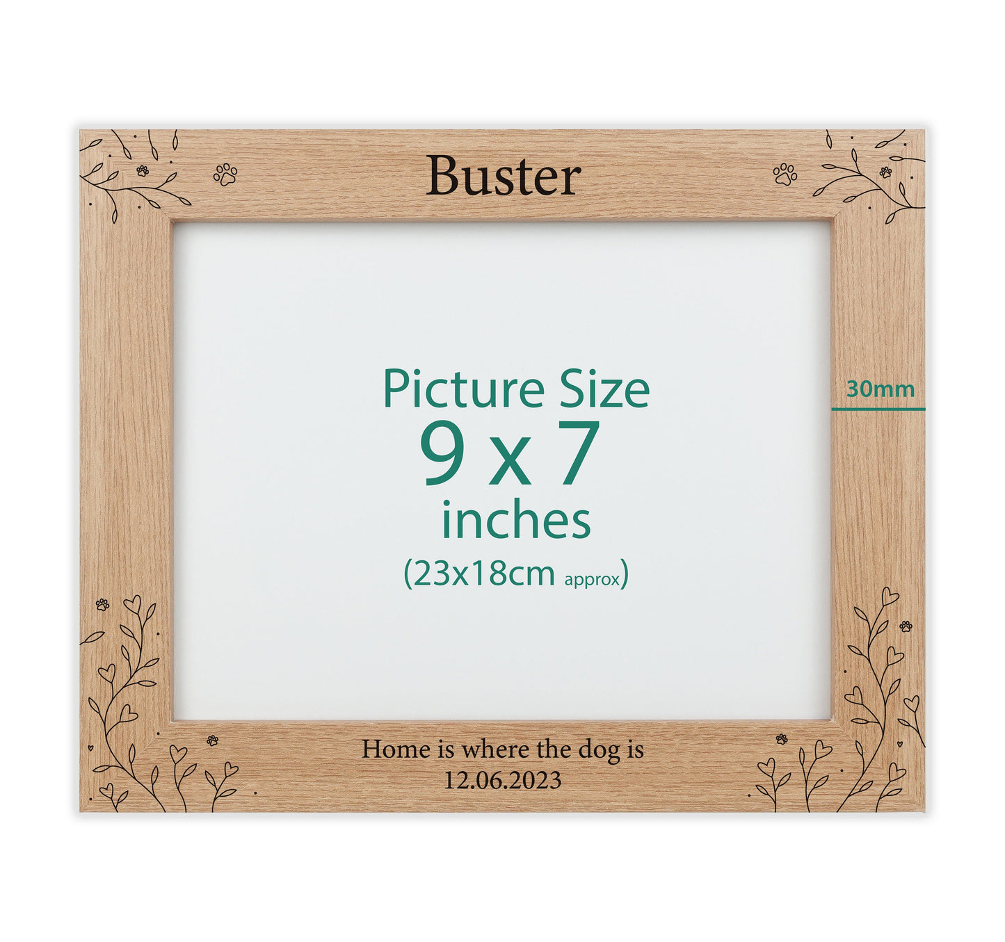 Personalised engraved photo frame VA220
