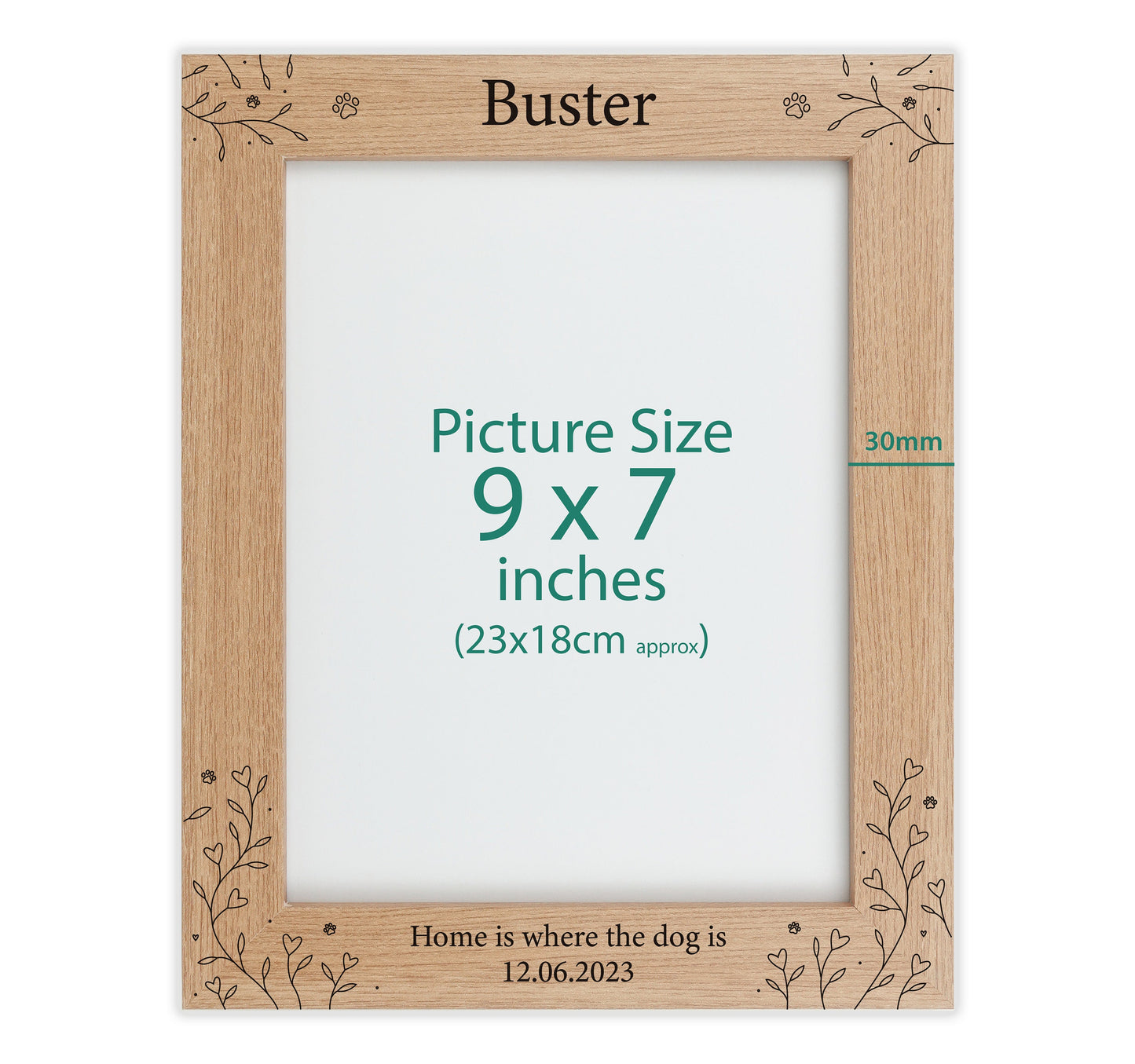 Personalised engraved photo frame VA220