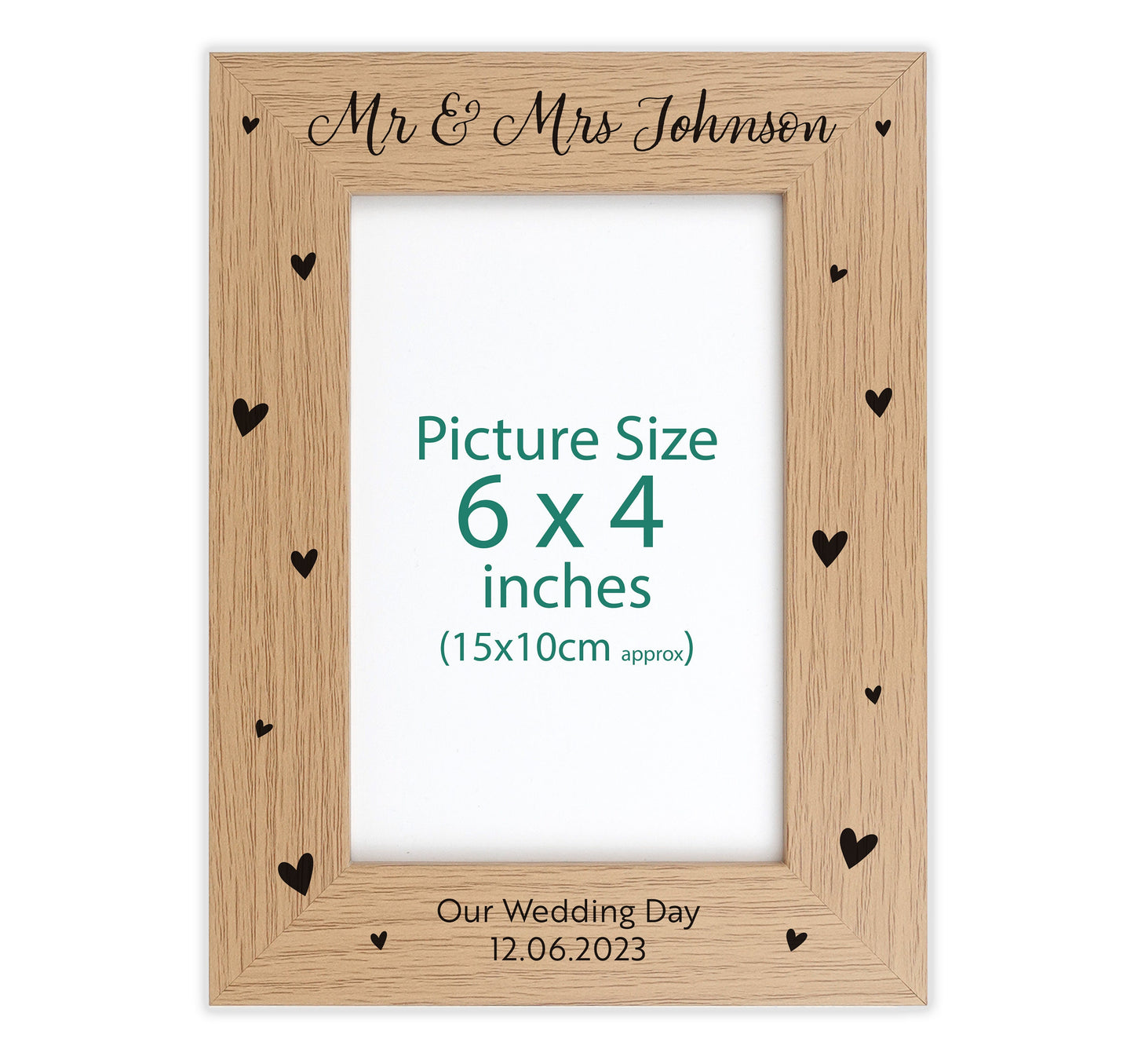 Personalised engraved photo frame VA203