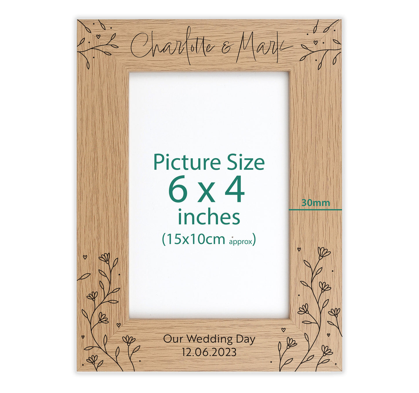 Personalised engraved photo frame VA185