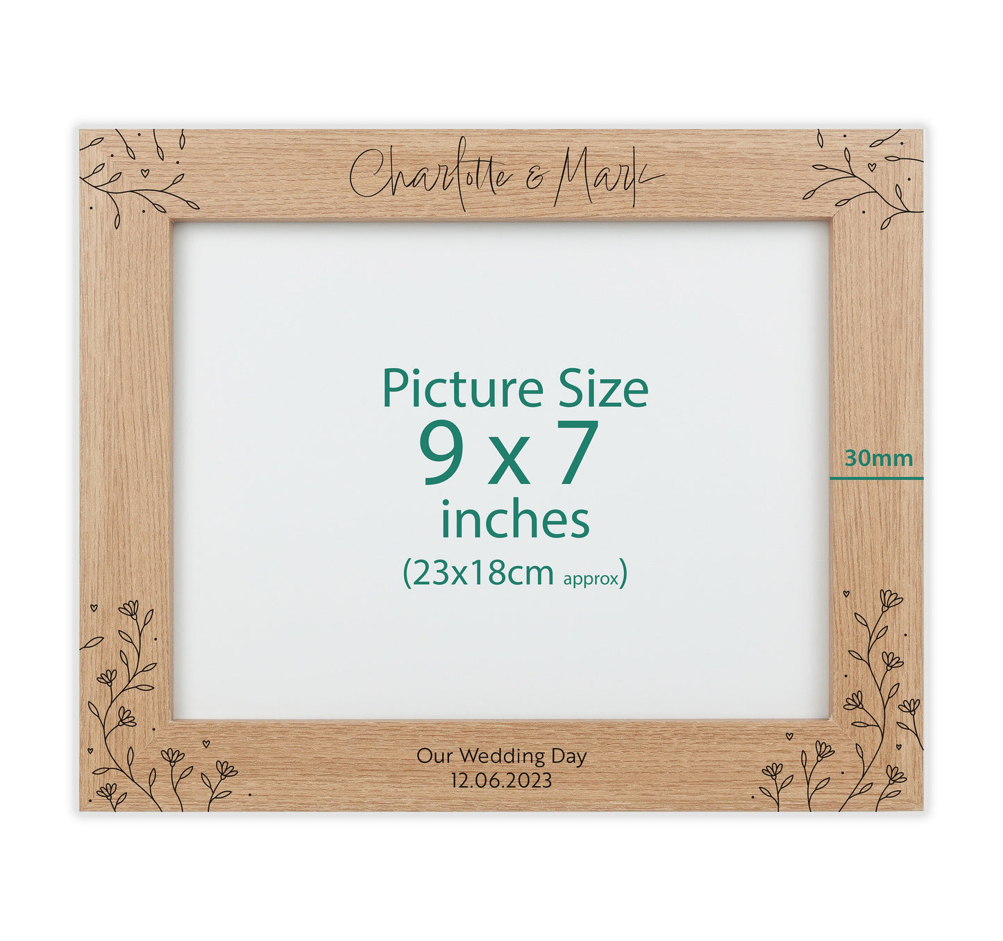 Personalised engraved photo frame VA185