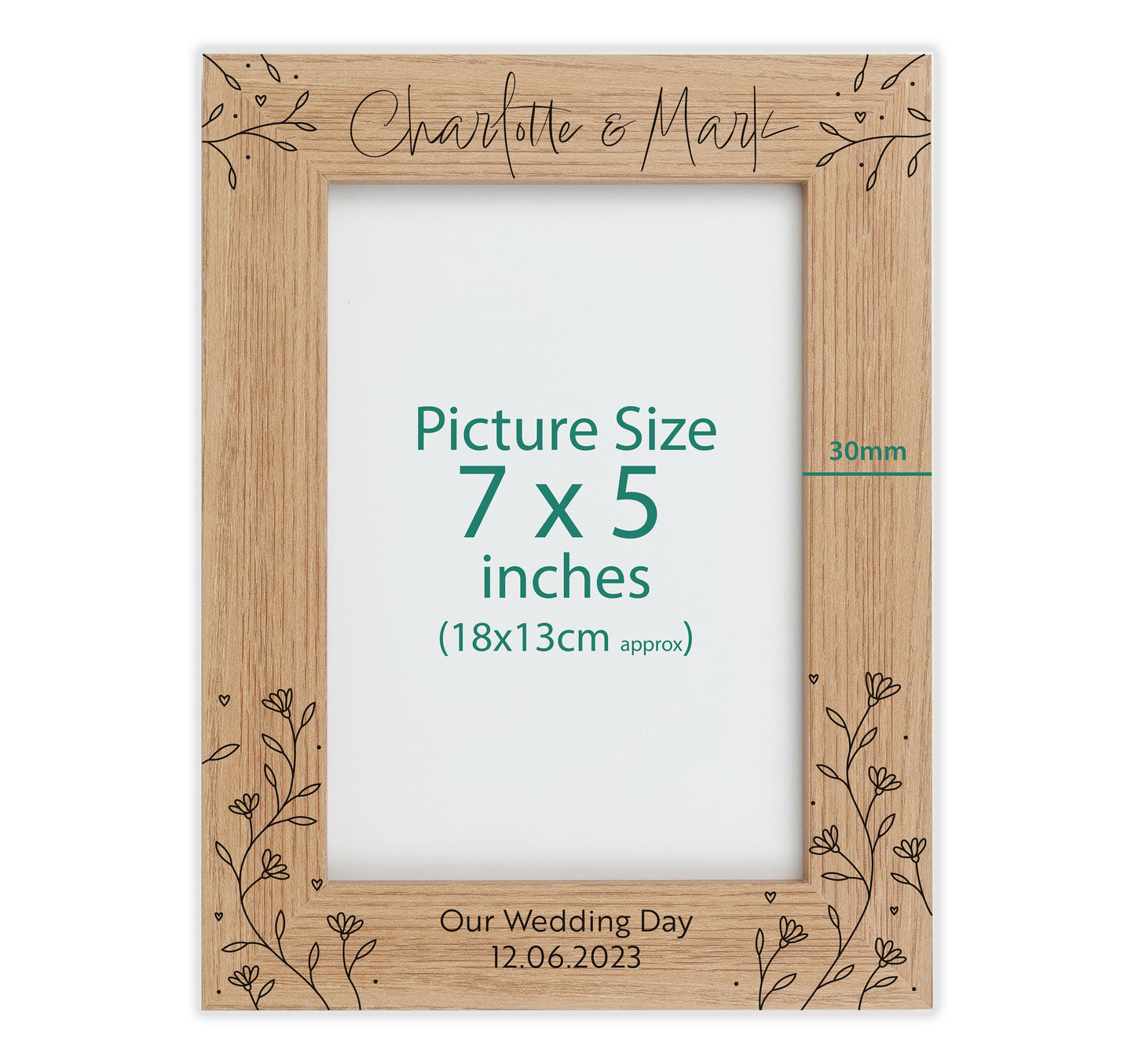 Personalised engraved photo frame VA185