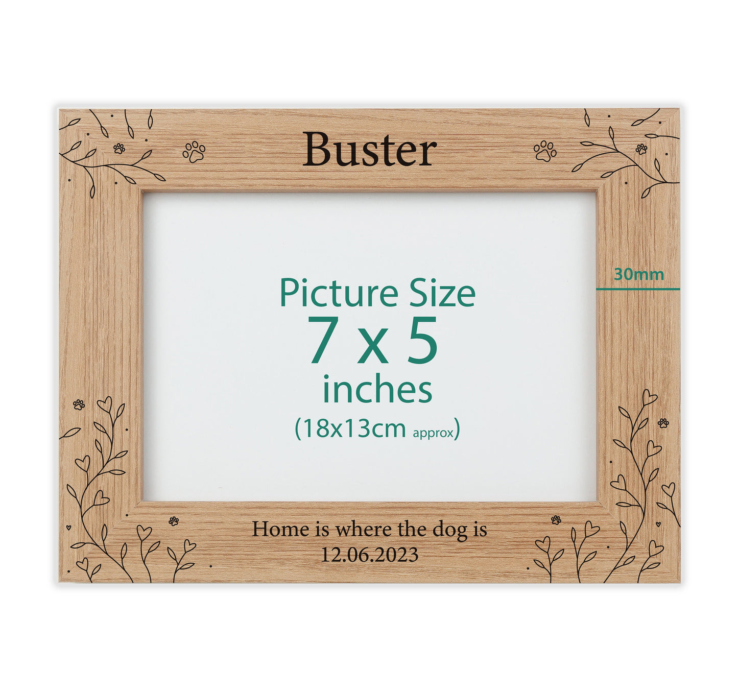 Personalised engraved photo frame VA220