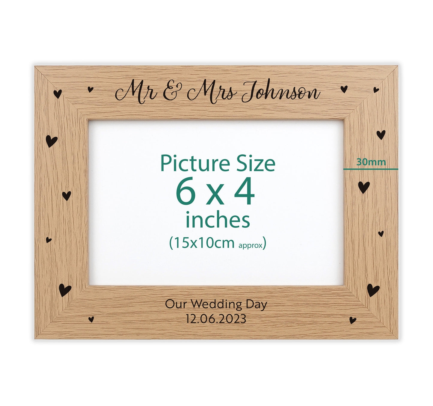 Personalised engraved photo frame VA203