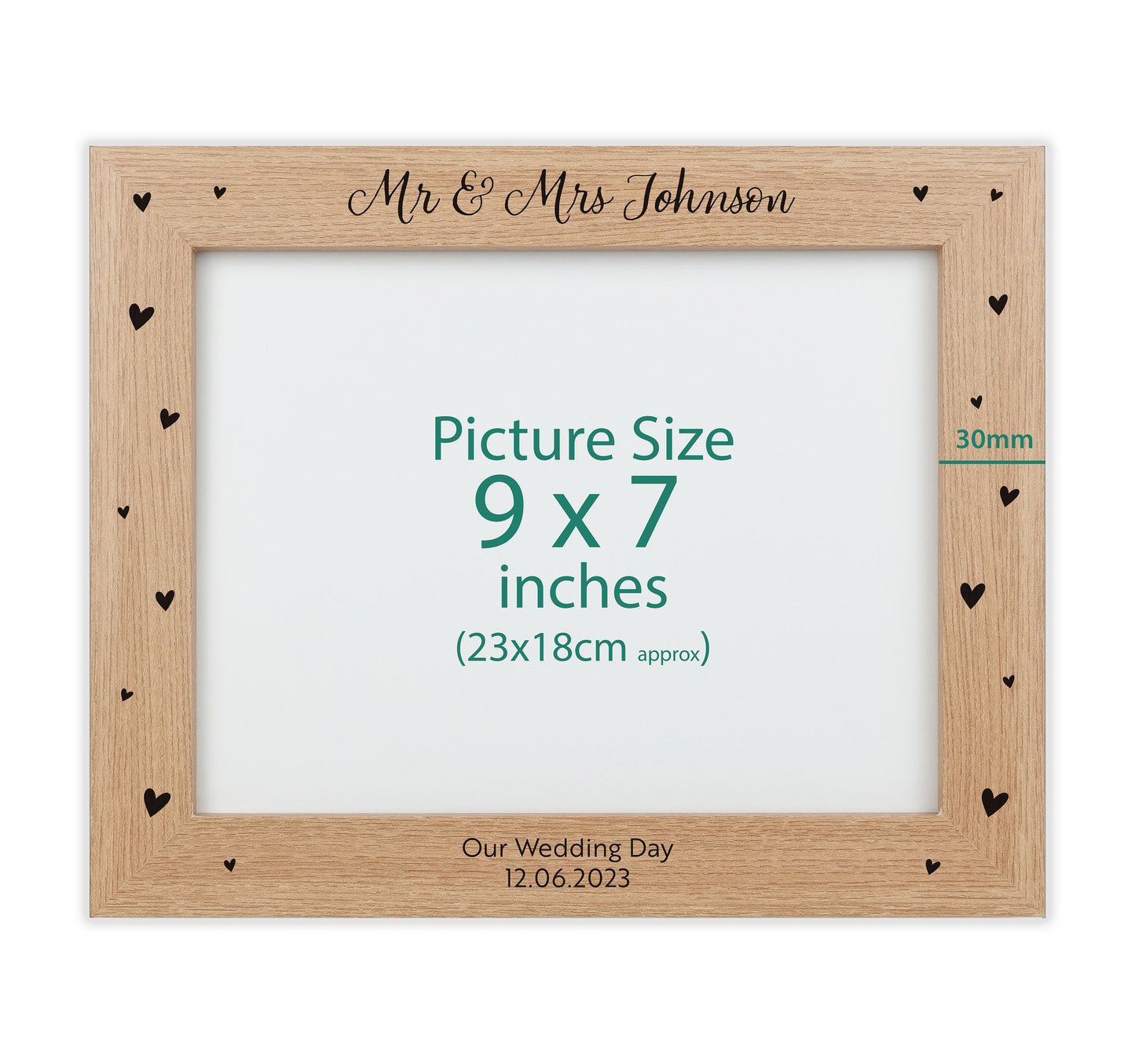 Personalised engraved photo frame VA203