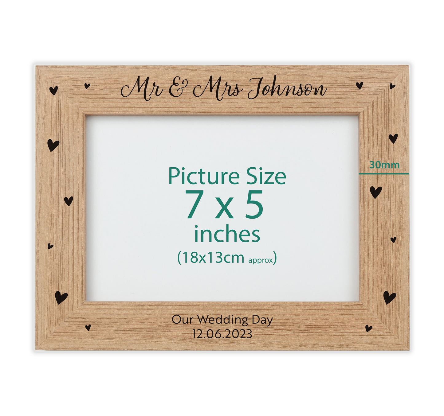 Personalised engraved photo frame VA203