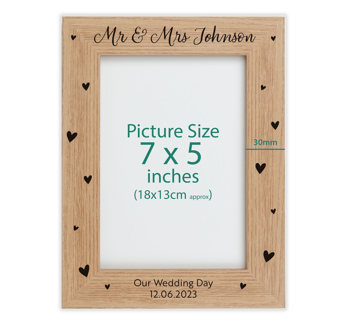 Personalised engraved photo frame VA203