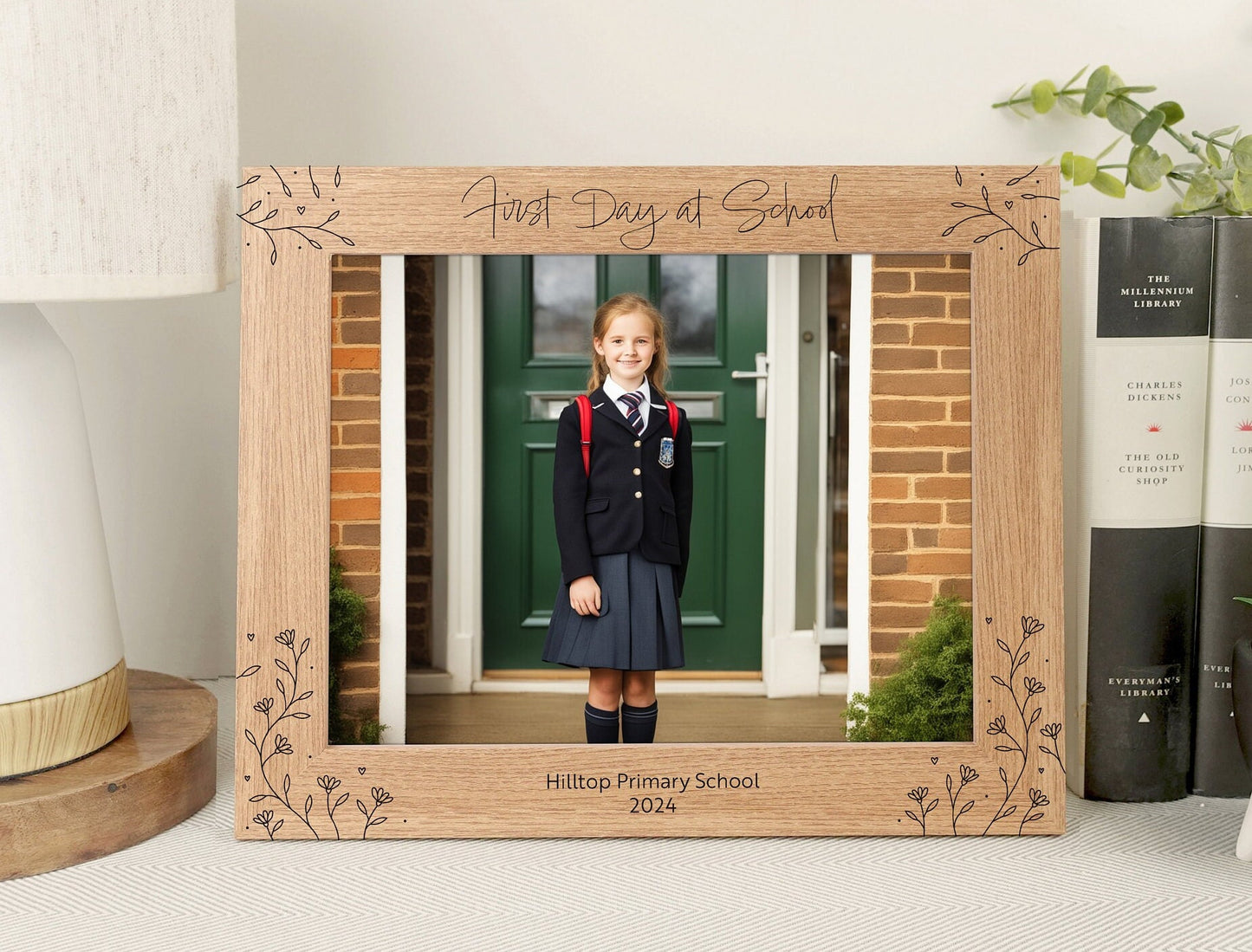 Personalised first day of school engraved photo frame VA185