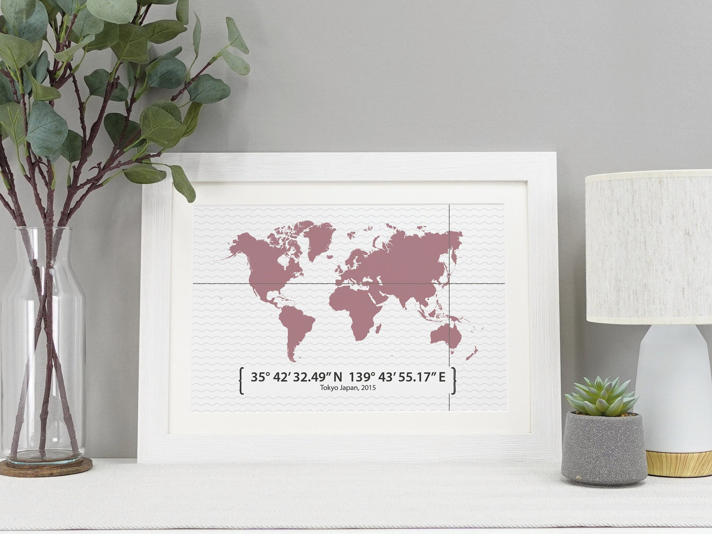 Personalised coordinates print