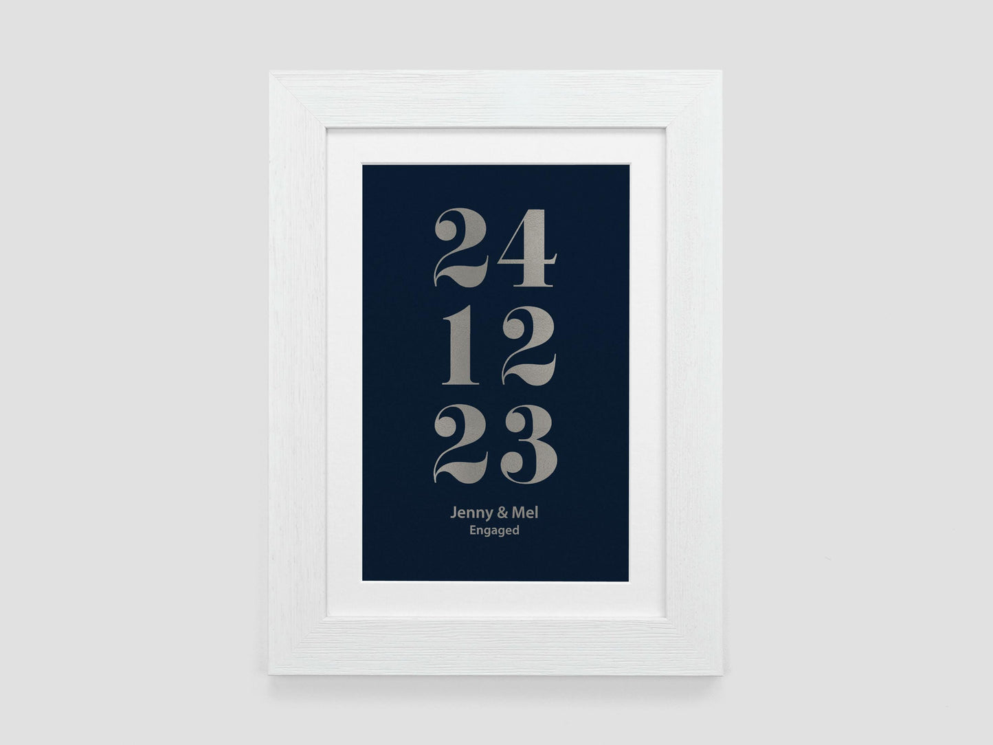 Custom special date metallic foil print
