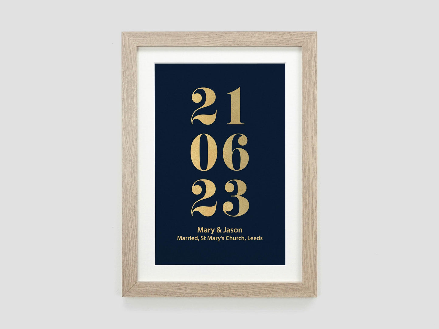 Custom special date metallic foil print