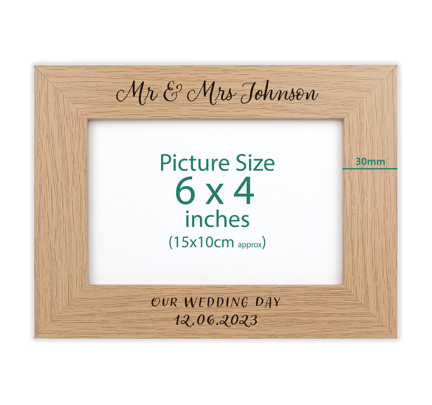 Personalised engraved photo frame VA181