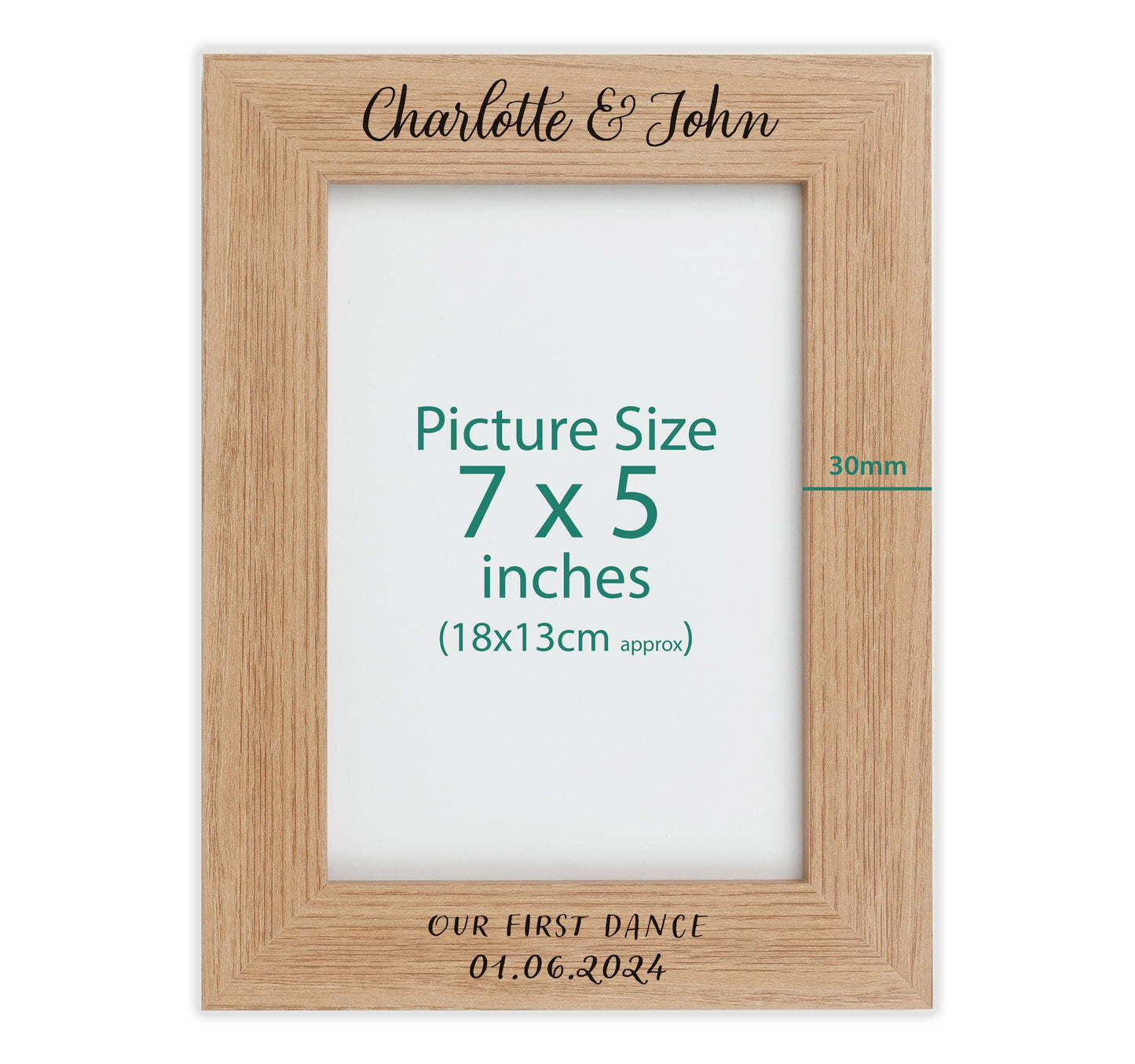 Personalised engraved photo frame VA181