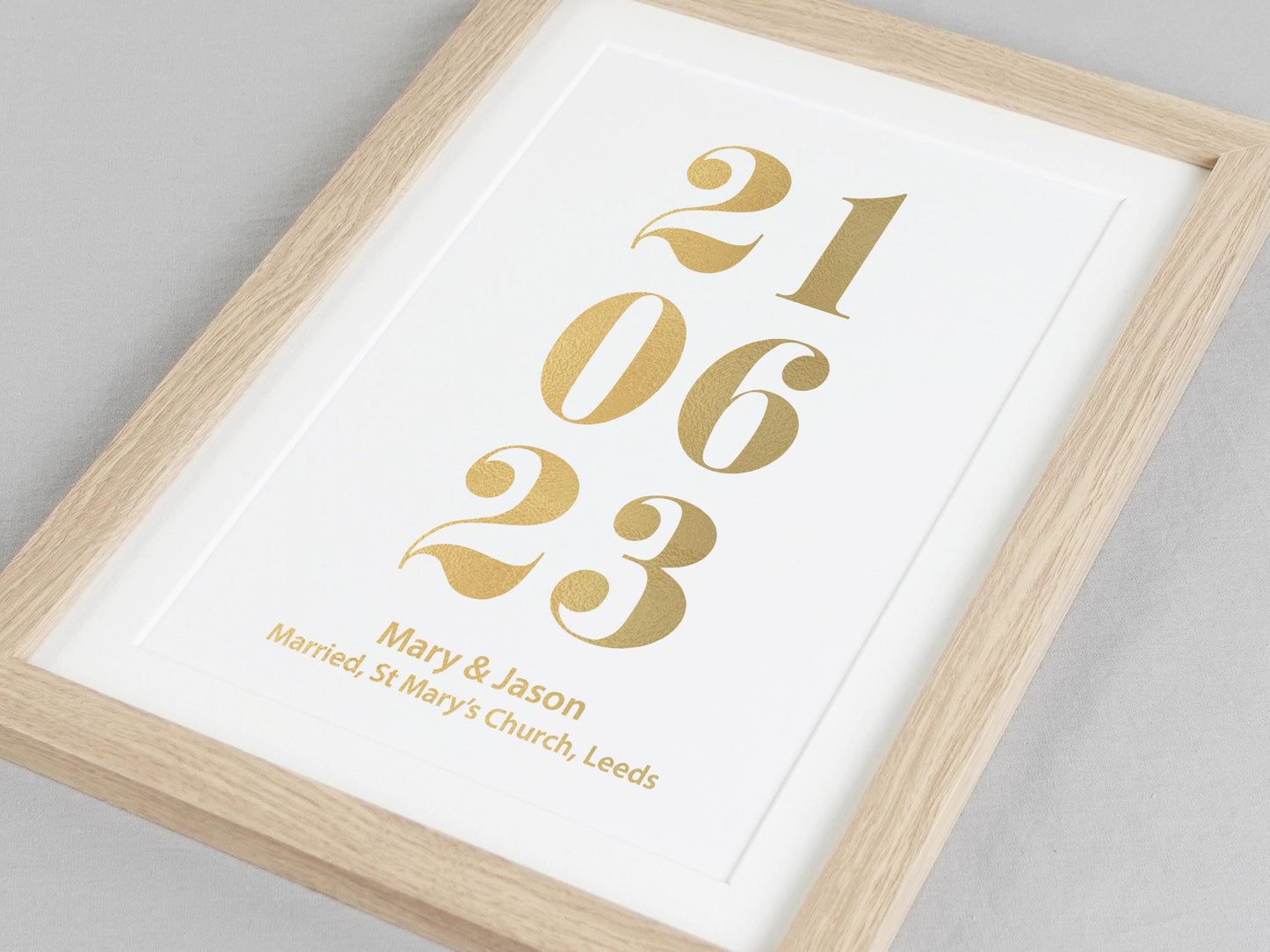 Custom special date metallic foil print