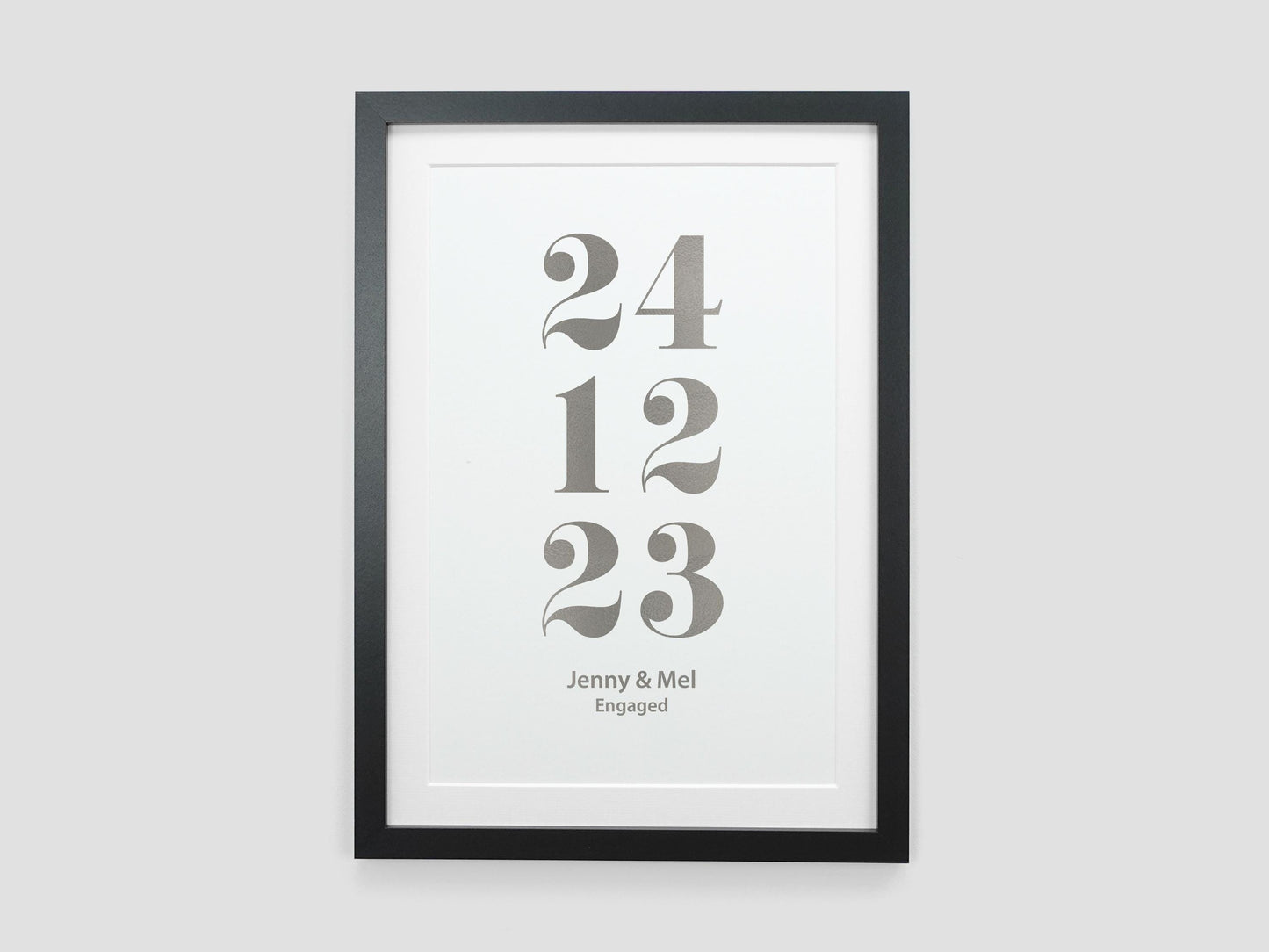 Custom special date metallic foil print