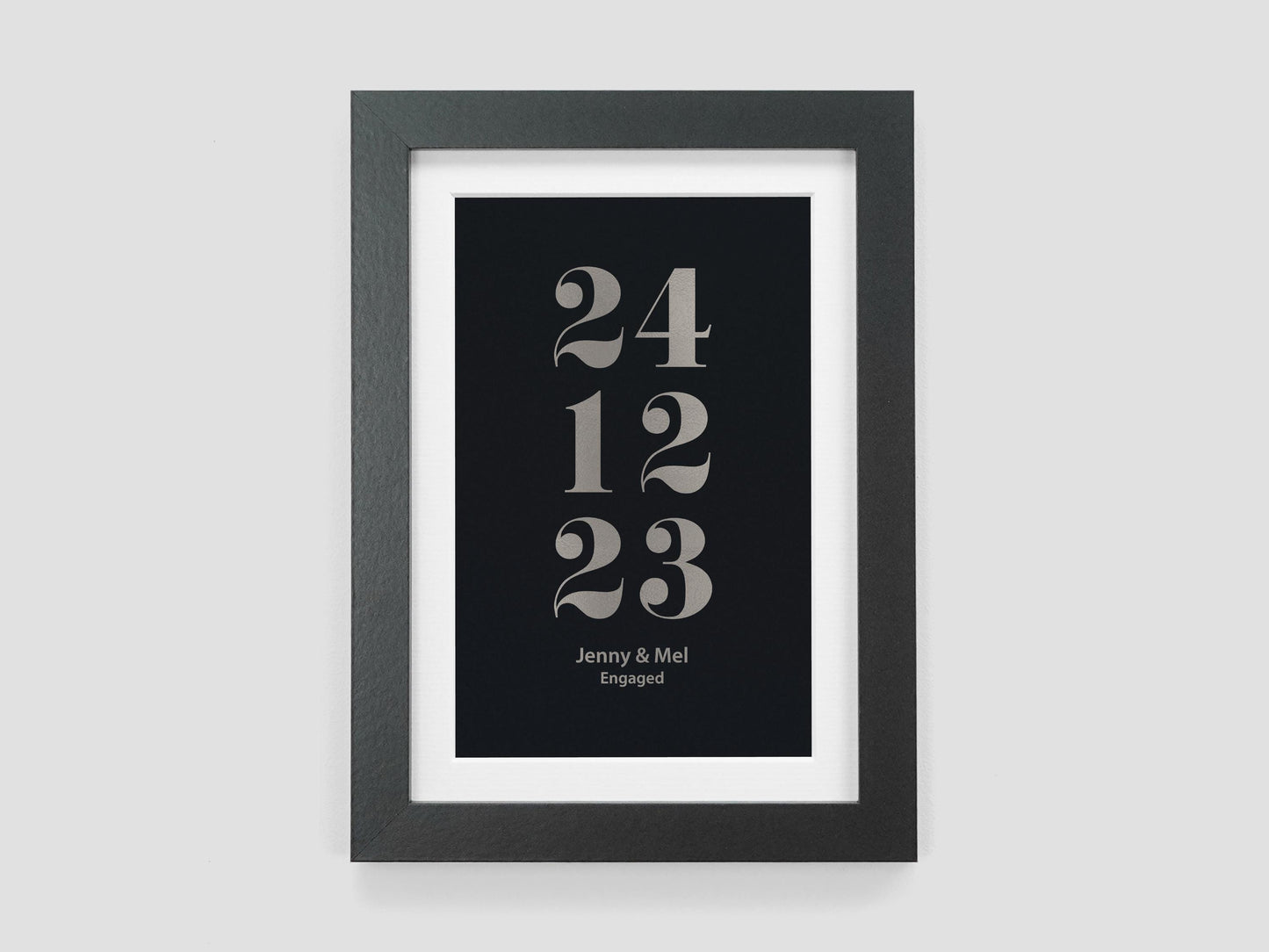 Custom special date metallic foil print