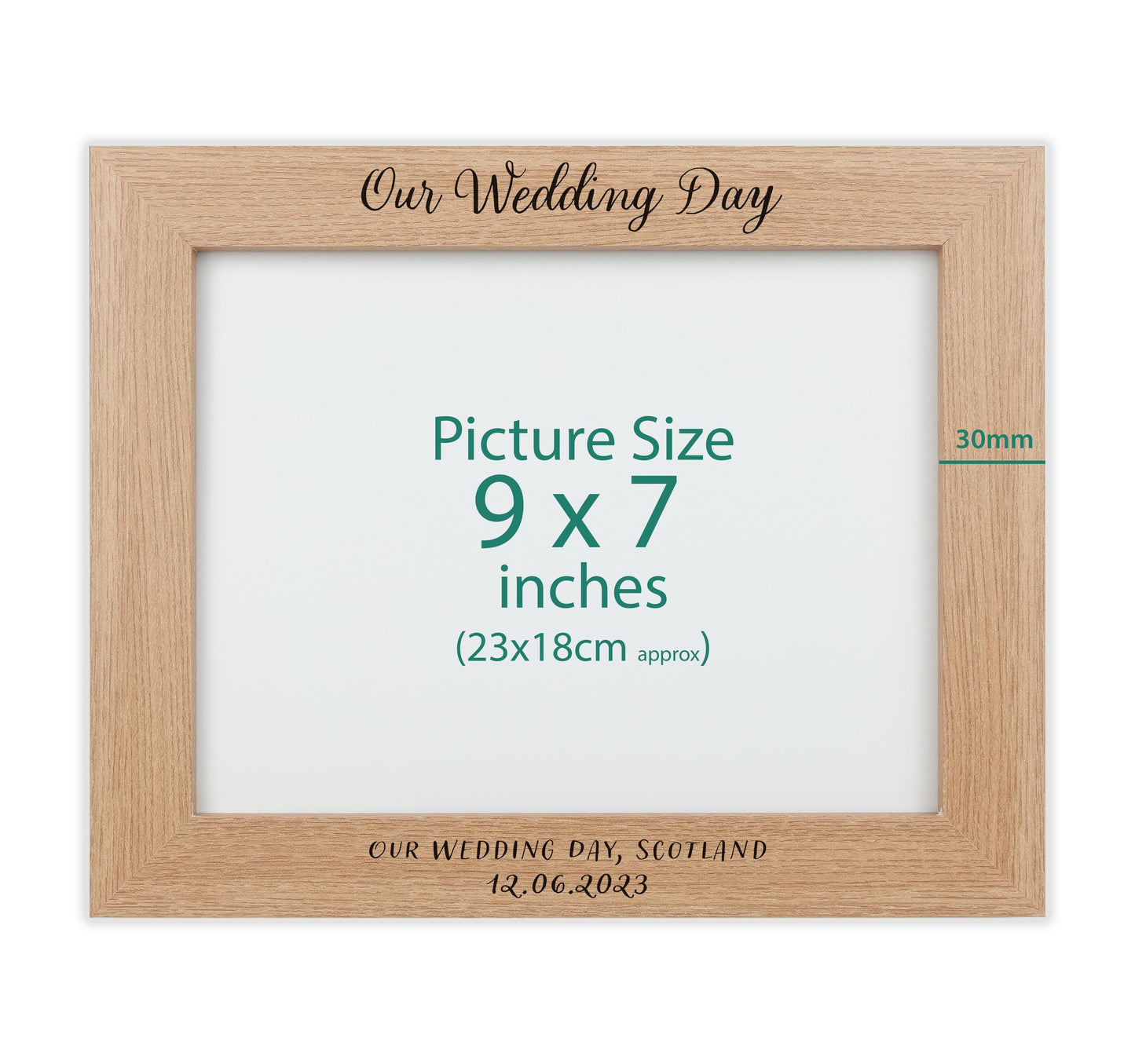 Personalised engraved photo frame VA181